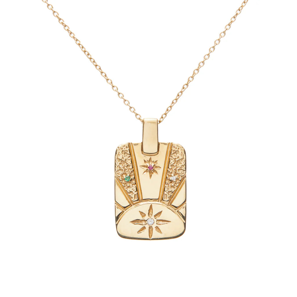 Scosha Radiate Sketch Tag Necklace