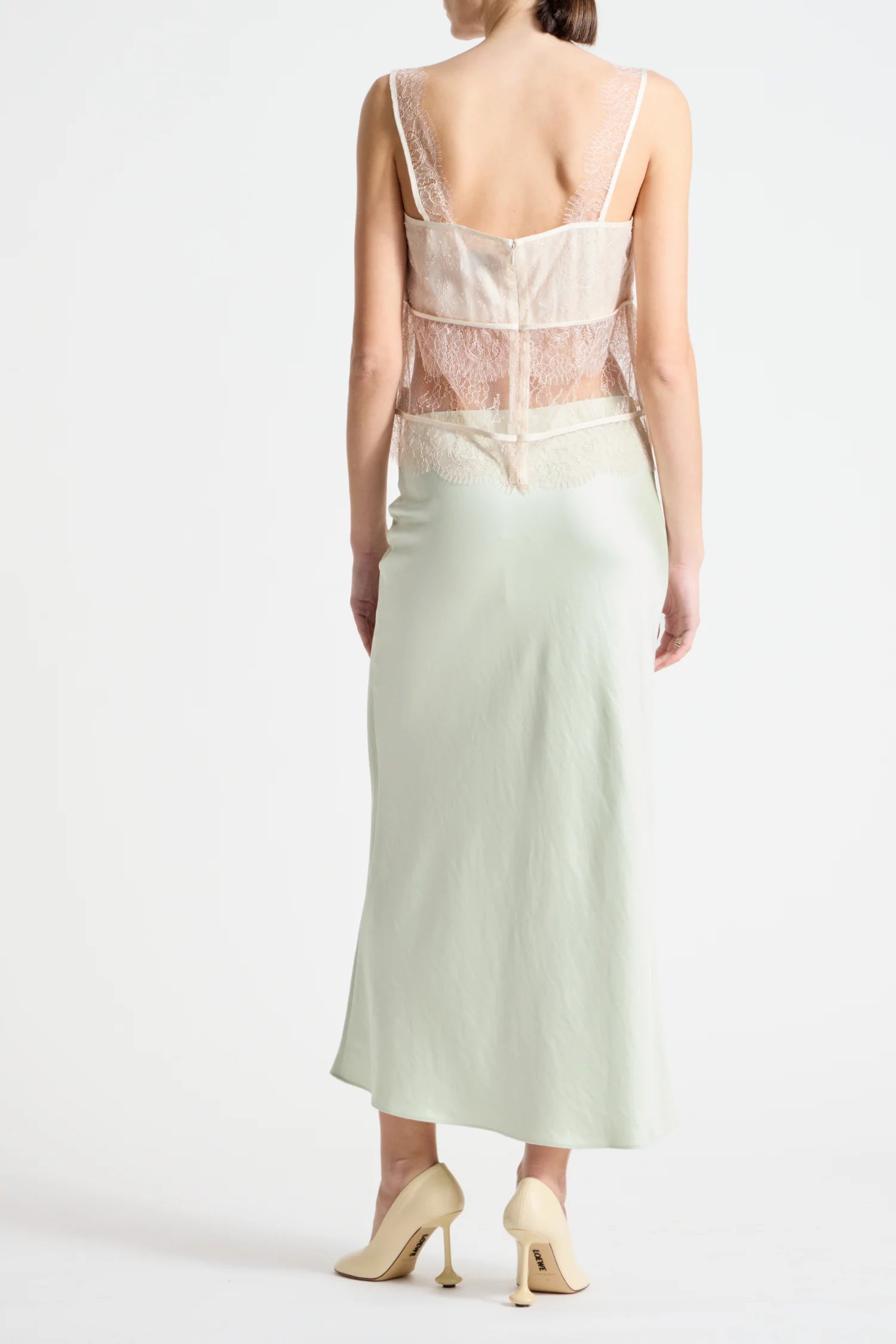 Saint Art Talia Charmeuse Maxi Skirt