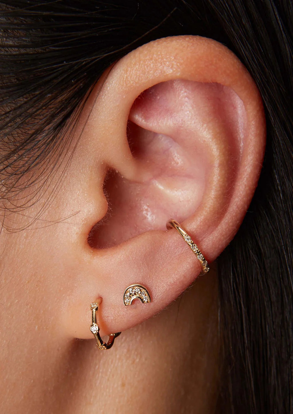 Scosha Diamond Trio Huggie