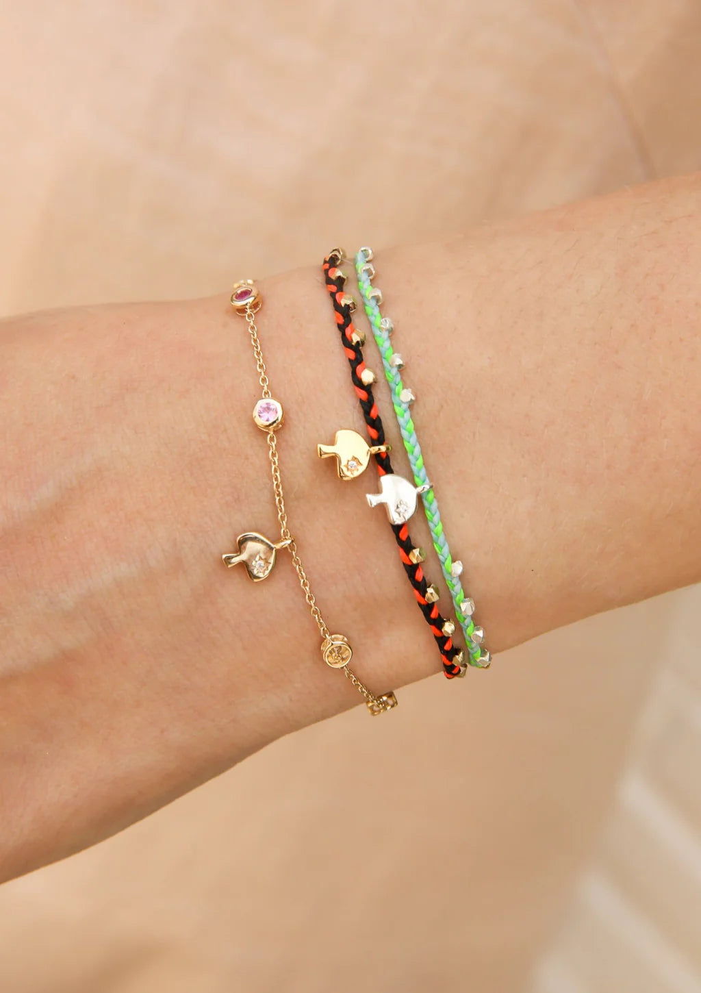 Scosha Easygoing Diamond Shroom Charm Bracelet