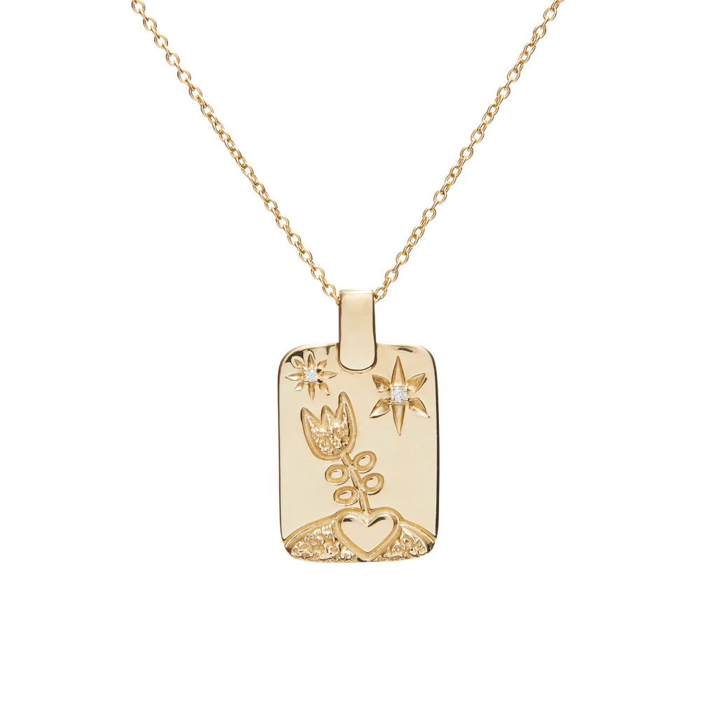 Scosha Love Grows Tag Necklace