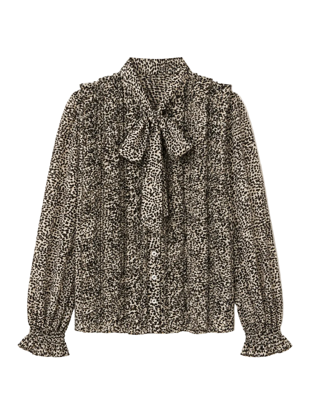 Sea Charlize Print L/SLV Bow Top