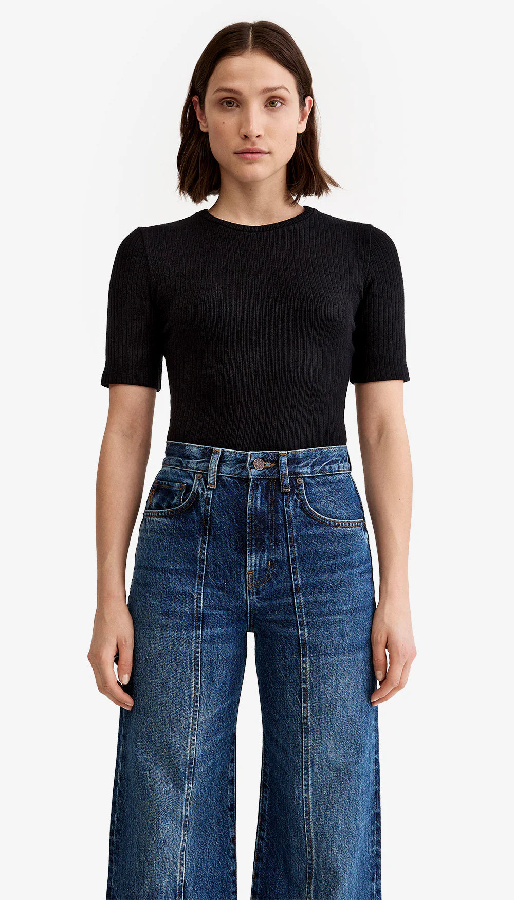 Smythe Elbow Sleeve Knit Crewneck