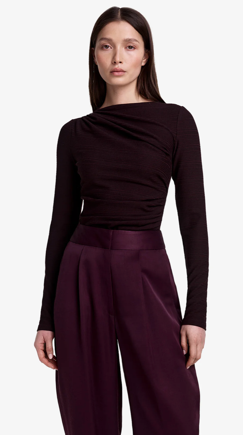 Smythe Ruched Knit Top