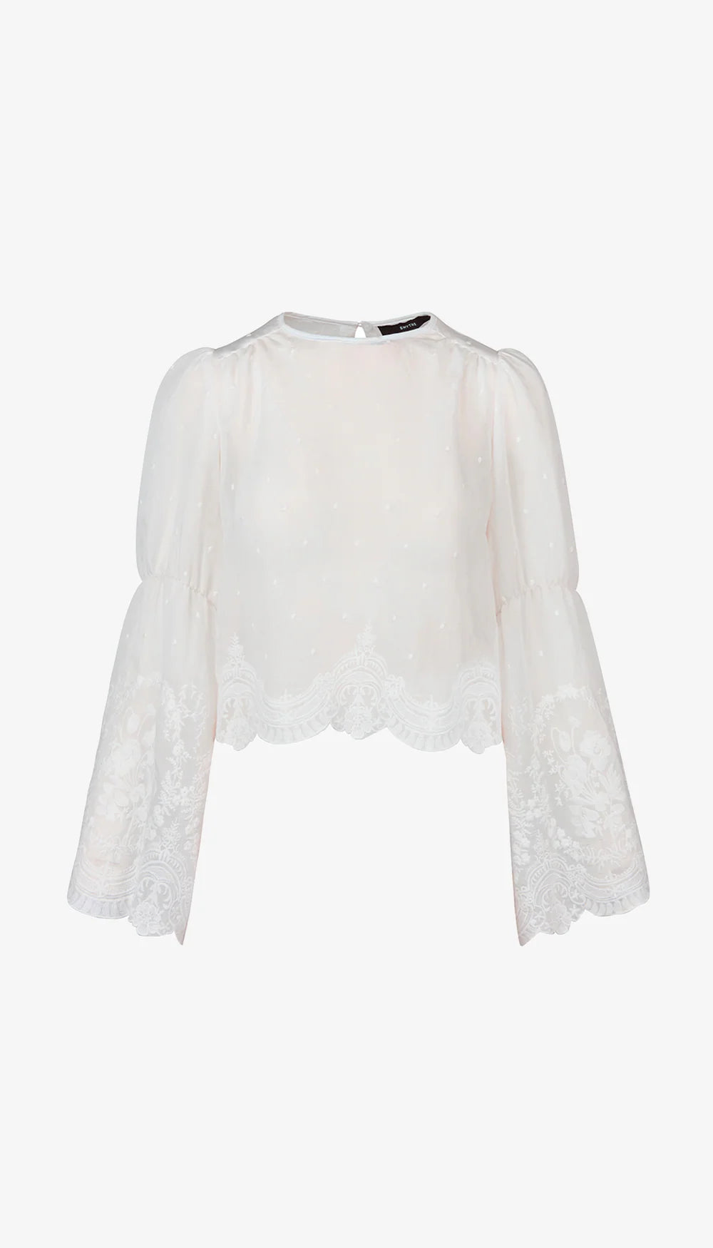 Smythe Embroidered Bell Sleeve Blouse