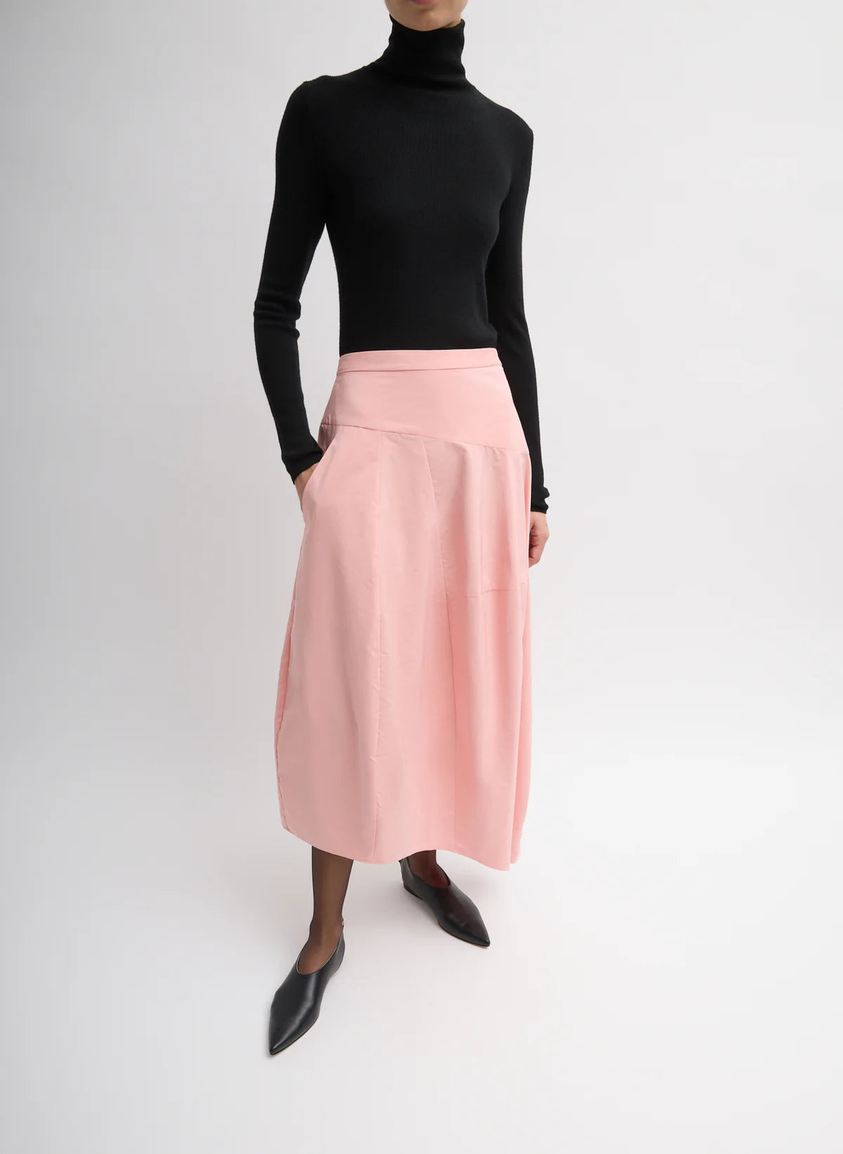Tibi Nylon Asymmetrical Balloon Skirt - Regular