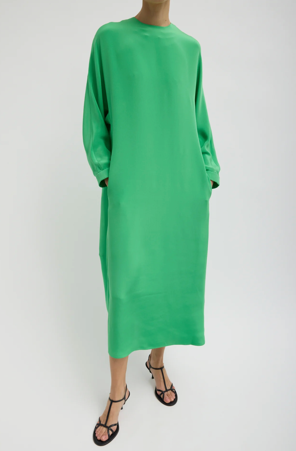 Tibi 4 Ply Long Sleeve Cocoon Dress