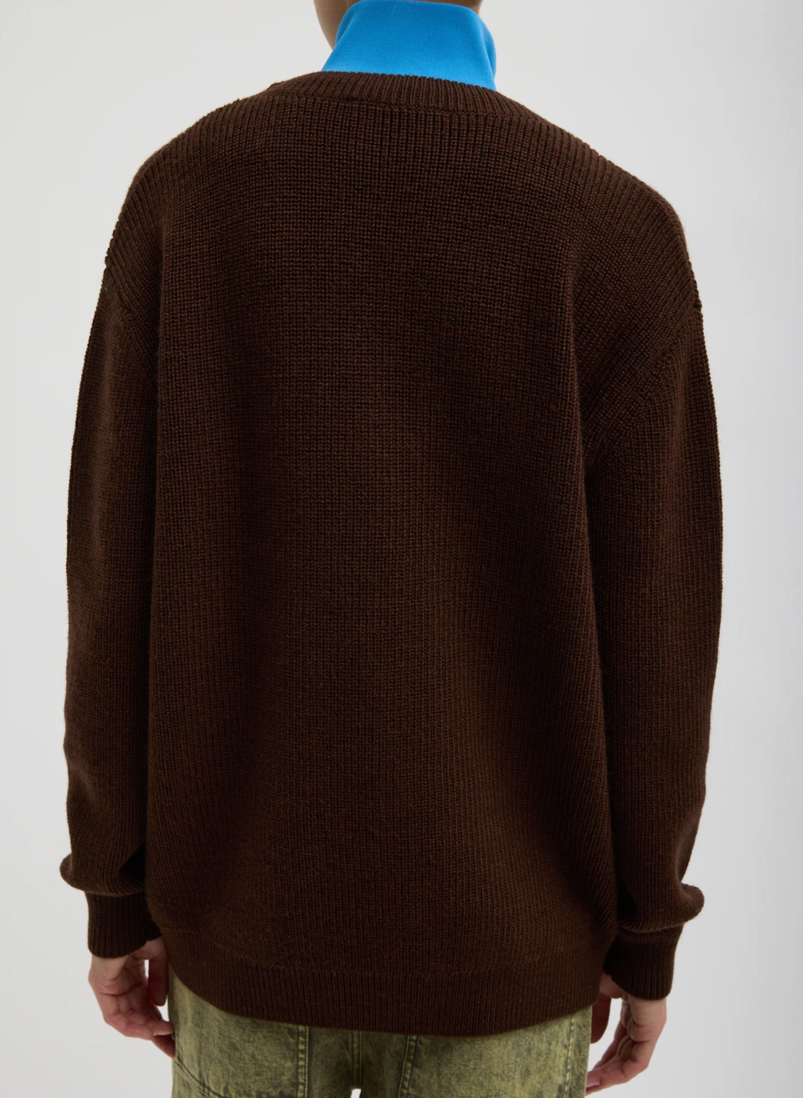 Tibi Cardigan Stitch V Neck With Removable Dickie