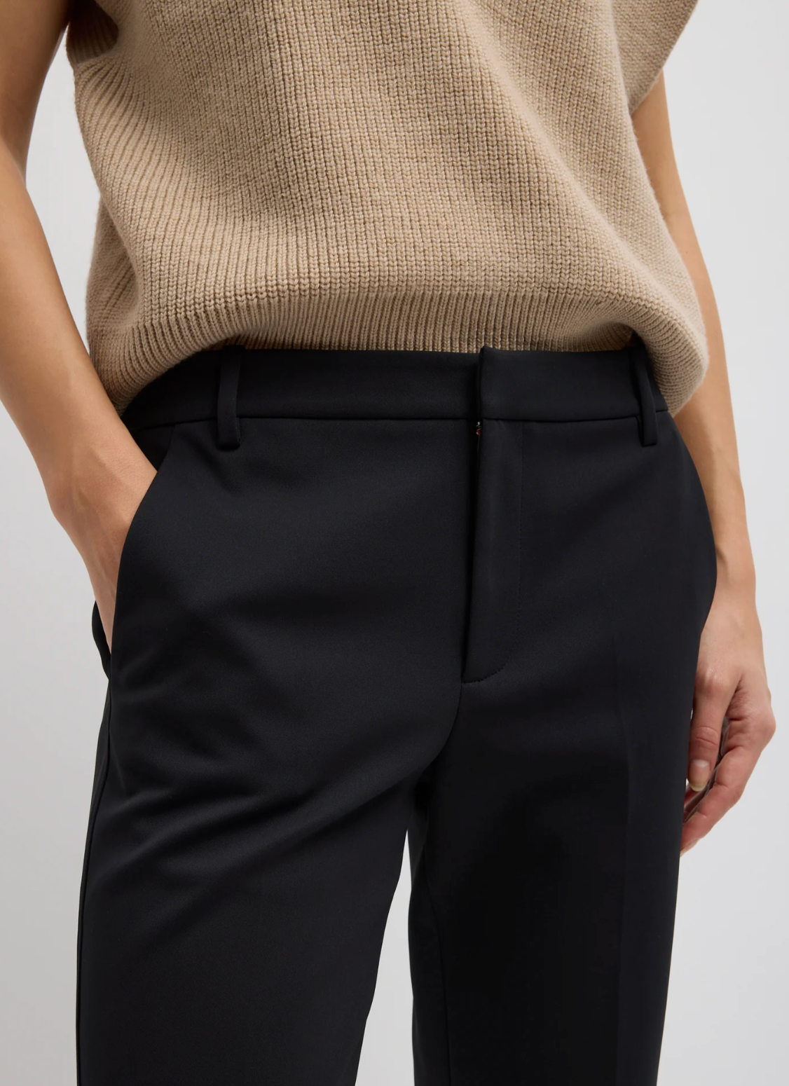 Tibi Compact Tech Knit Cropped Bootcut Pant