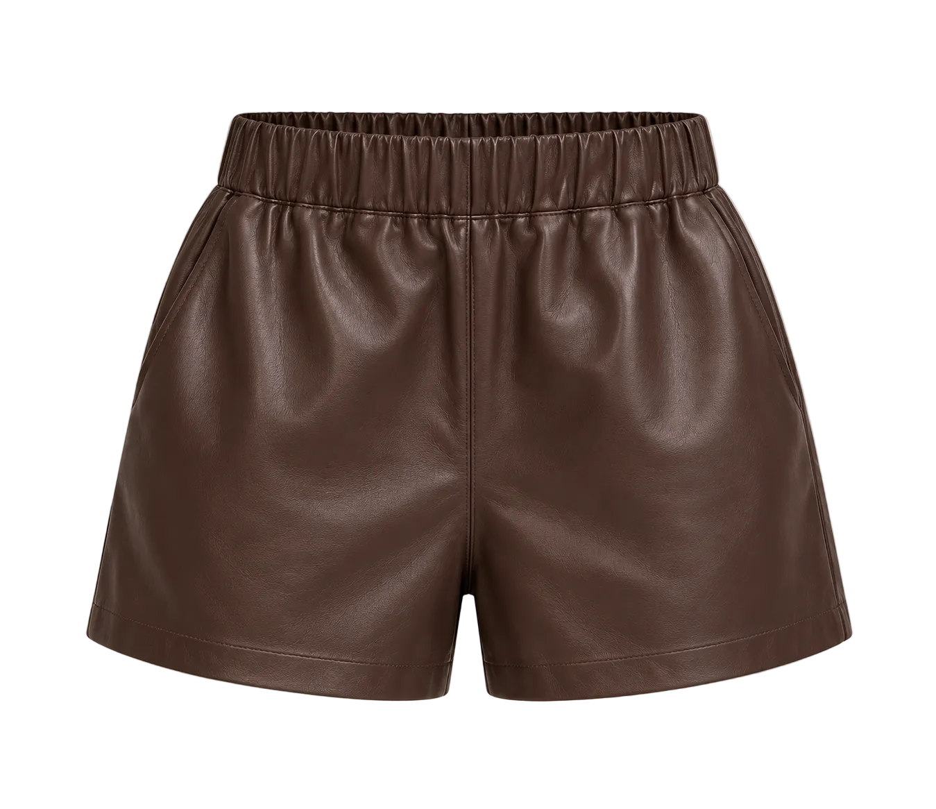 Tibi Leather Pull On Shorts