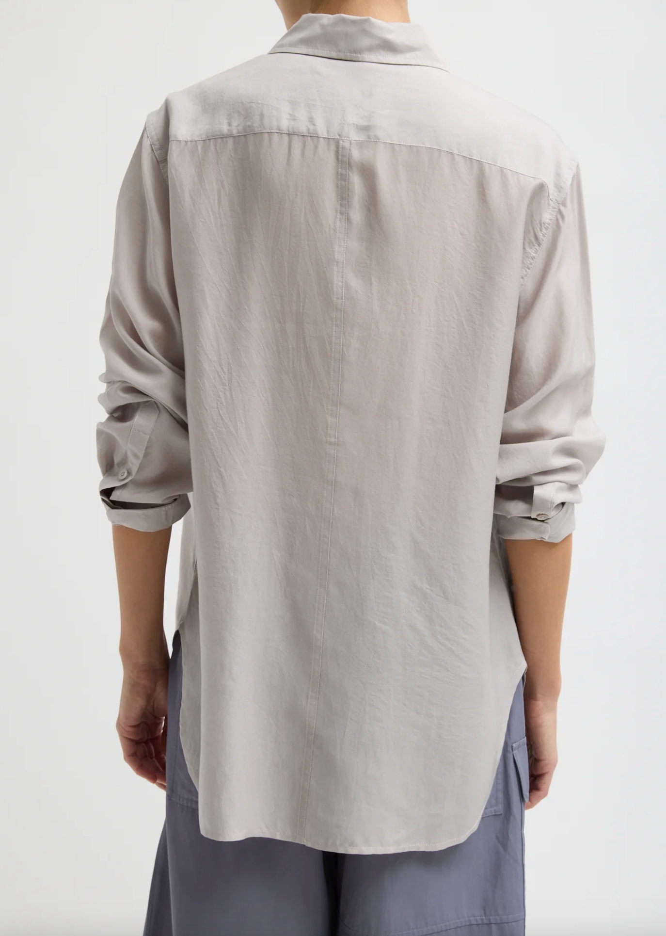 Tibi Silk Voile Charlie Men's Slim Shirt