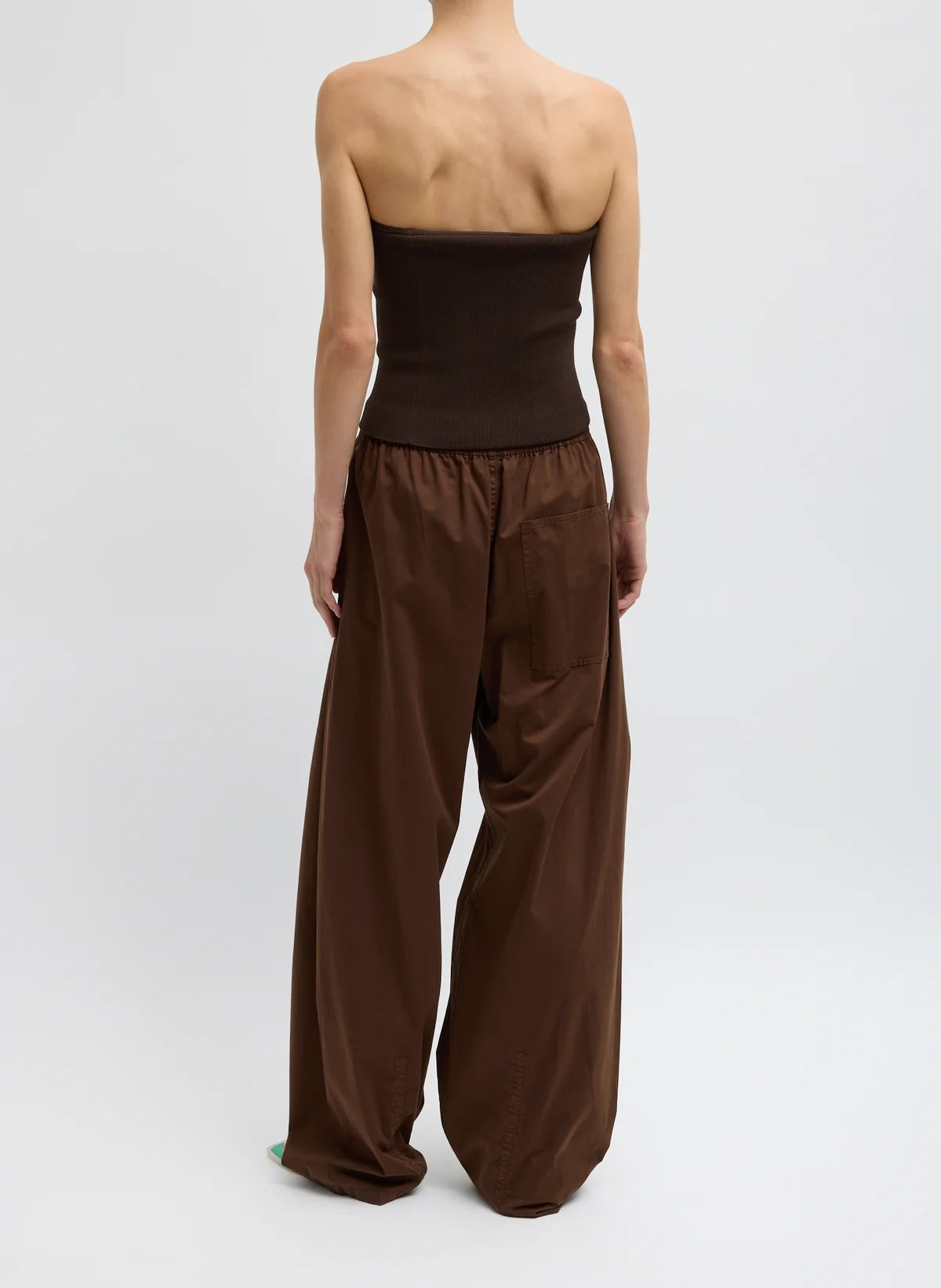 Tibi Garment Dyed Silky Cotton Winslow Pant Regular Length