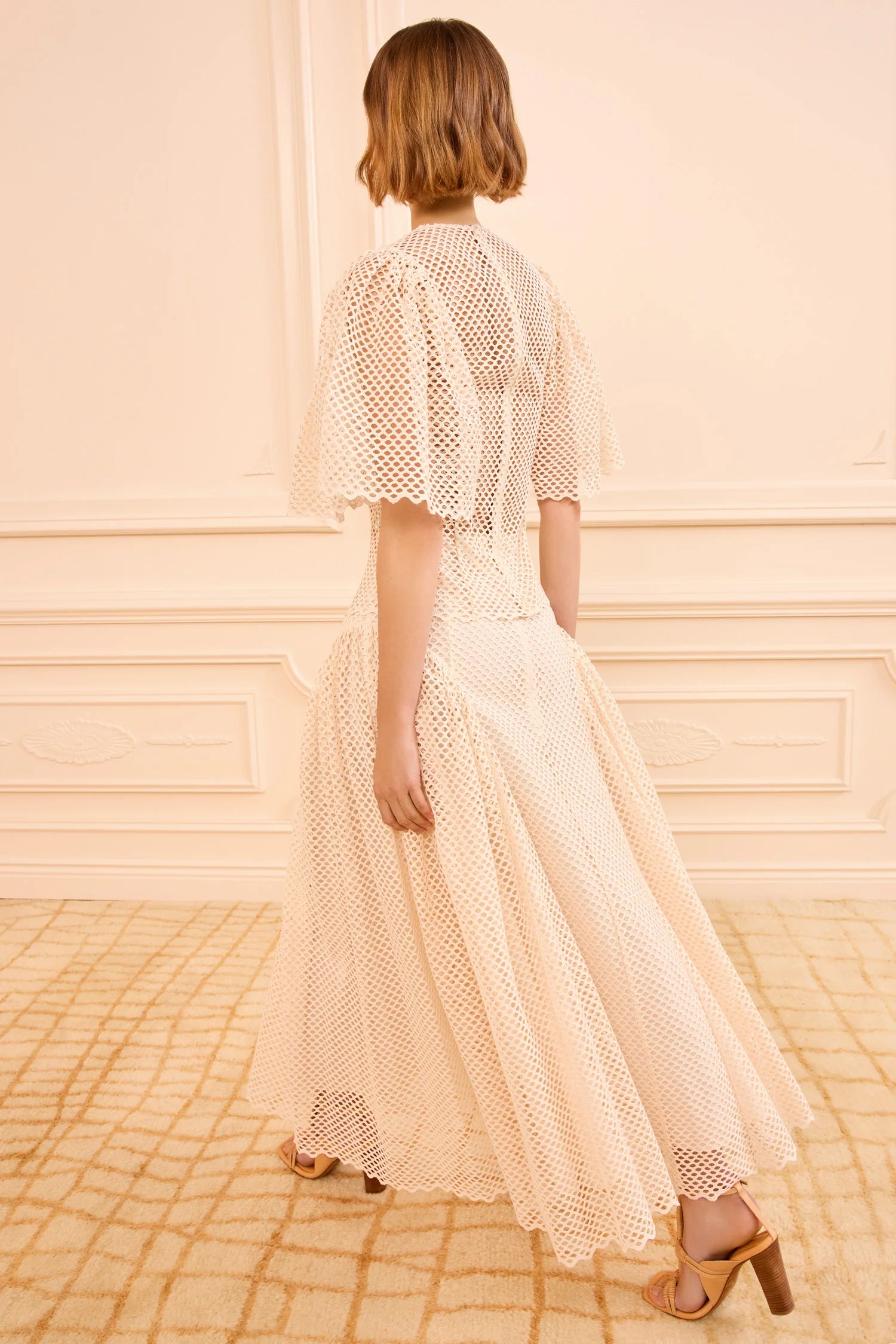 Ulla Johnson Hera Sort Sleeve Eyelet Cotton Top