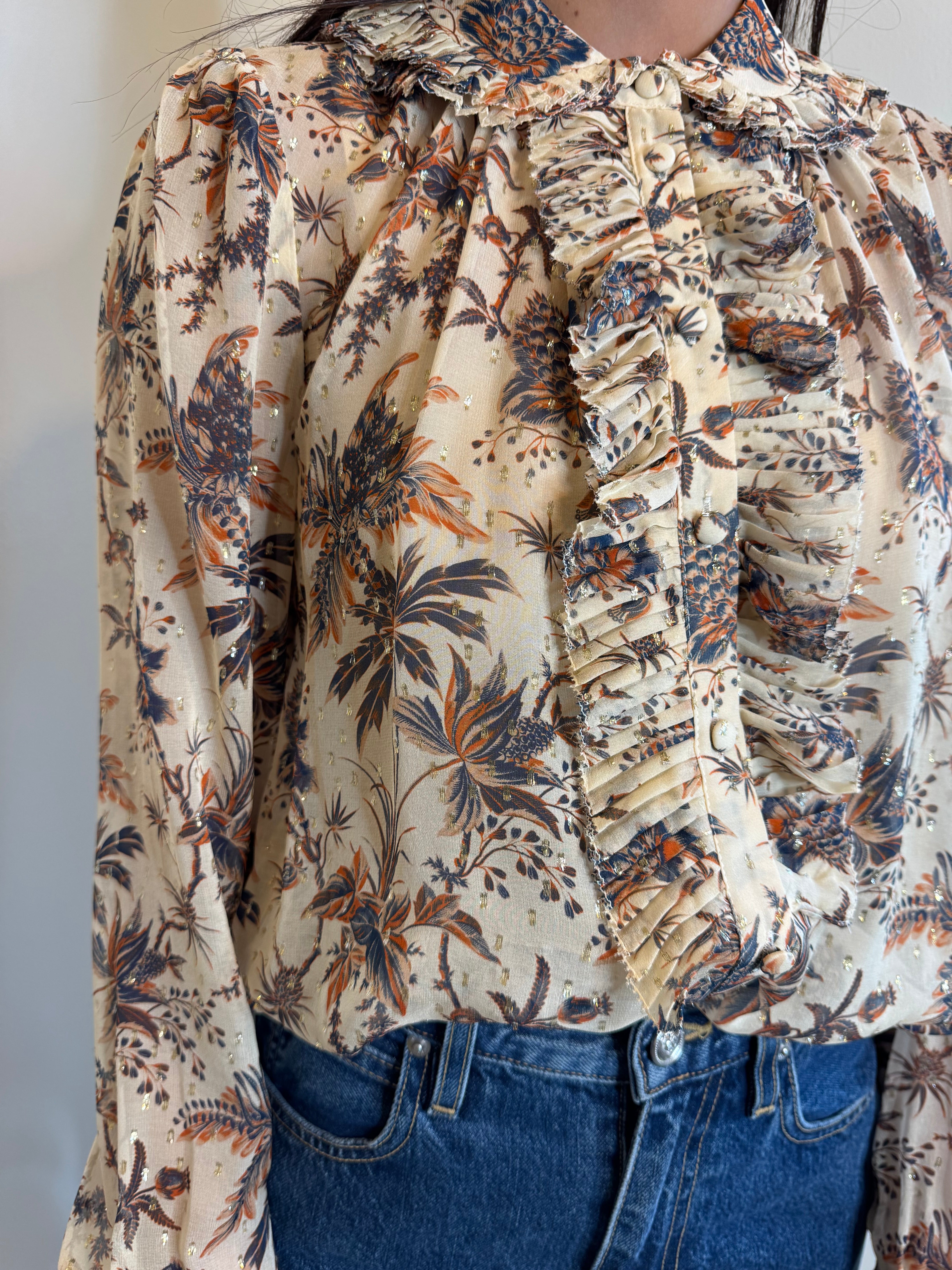 Ulla Johnson Nina Ruffle Placket Blouse