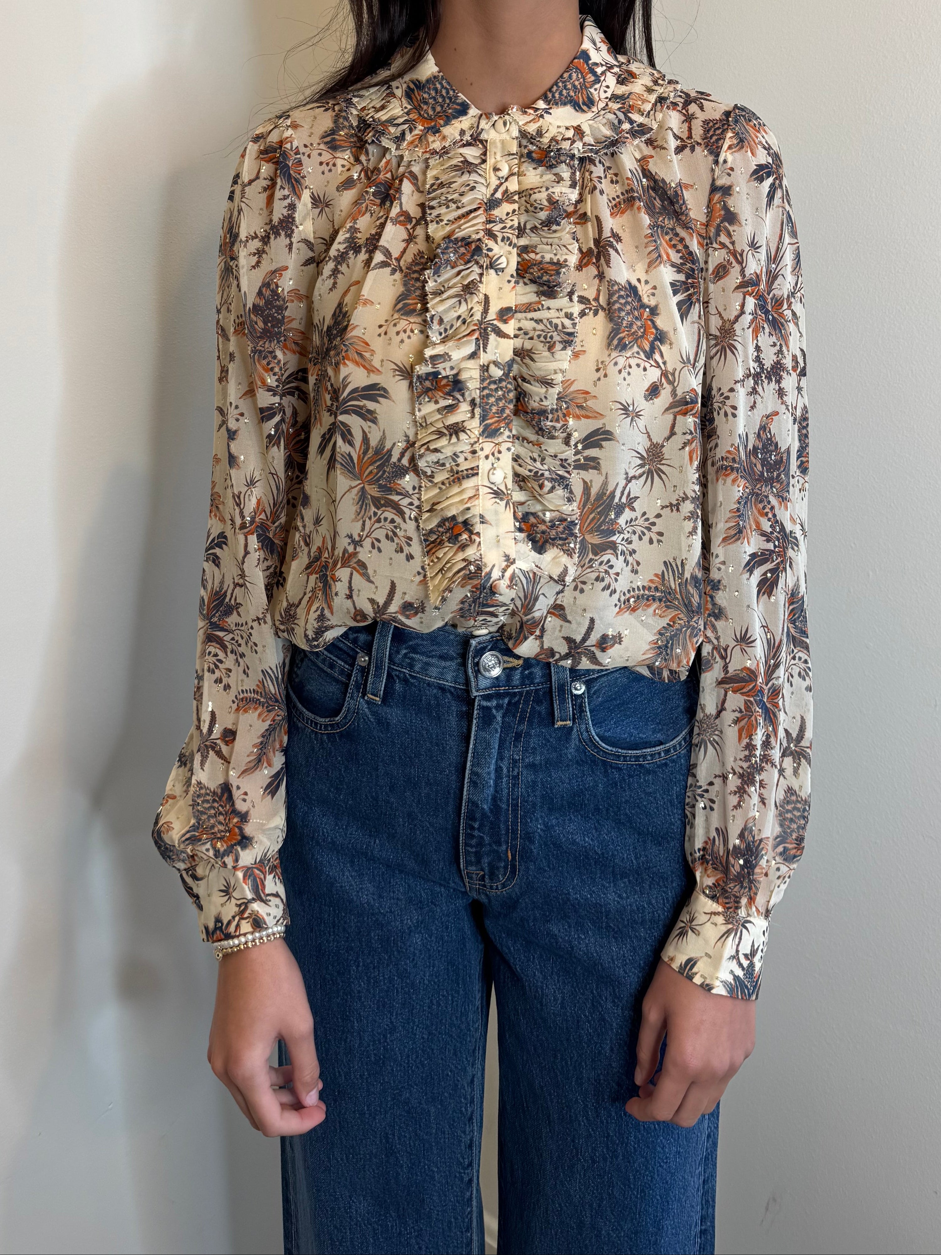 Ulla Johnson Nina Ruffle Placket Blouse