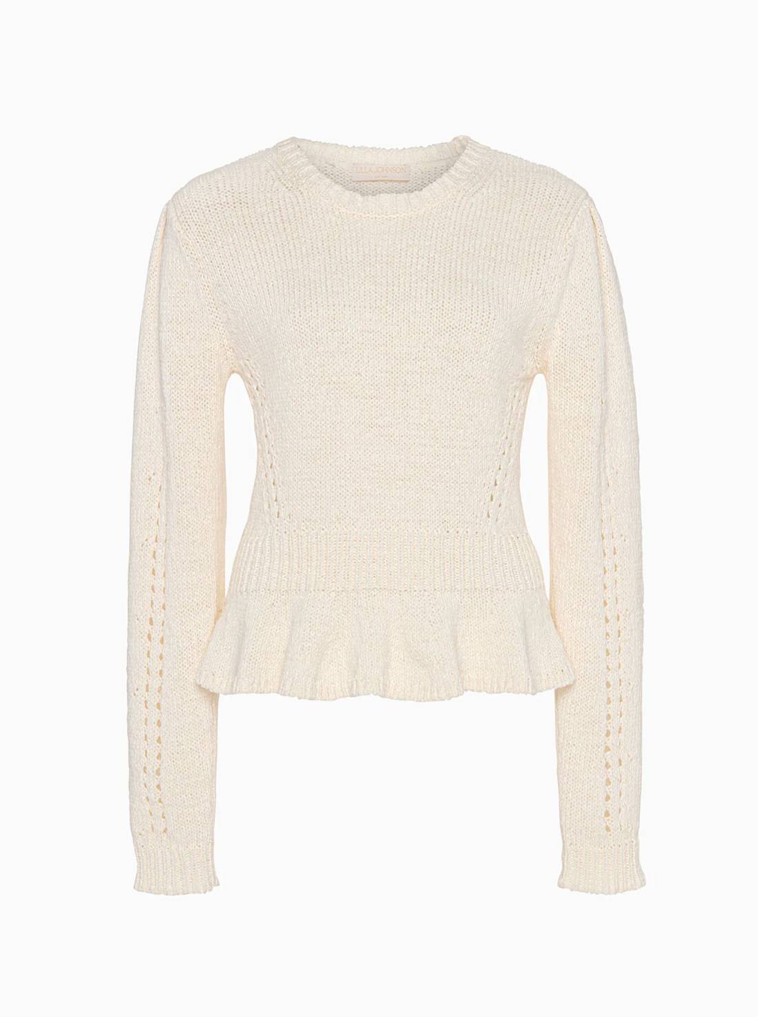 Ulla Johnson Aurelie Long Sleeve Peplum Pullover