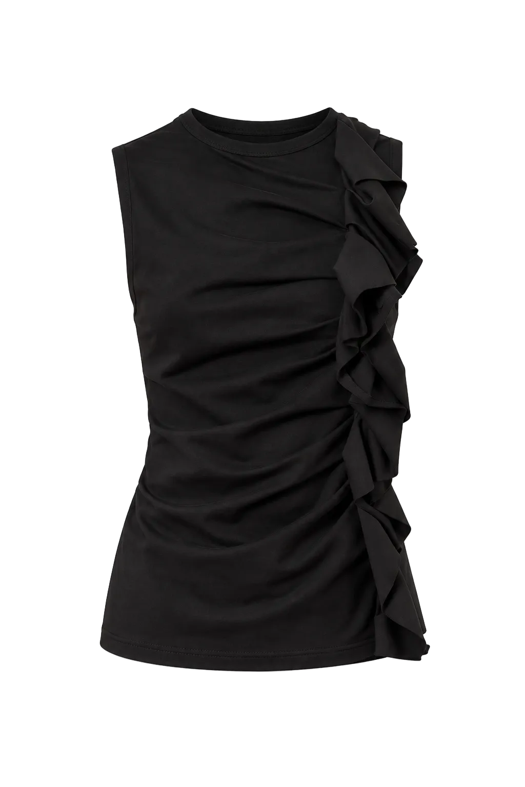 Ulla Johnson Clio Ruched Ruffle Top