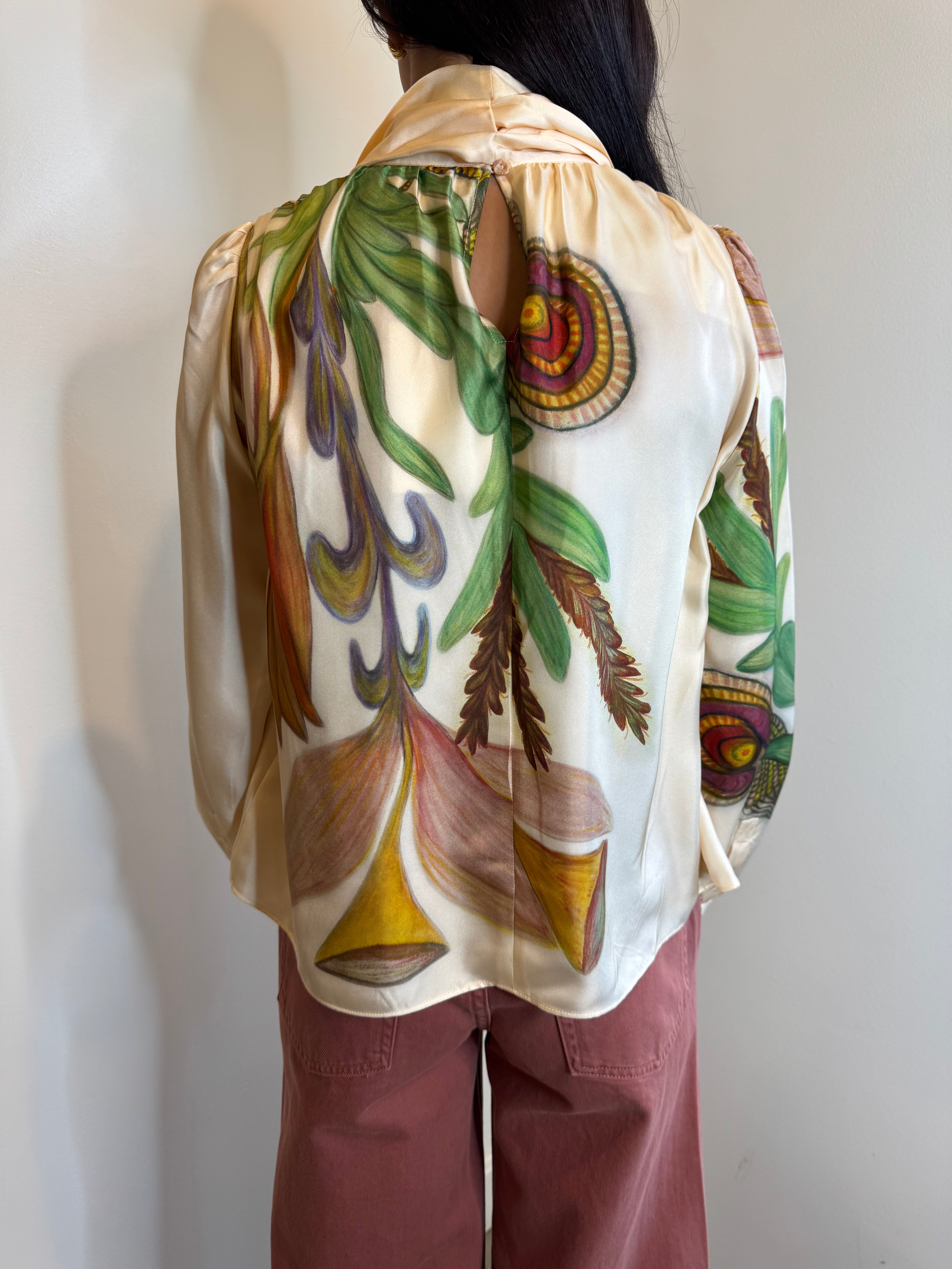 Ulla Johnson Ornament Tie Neck Blouse