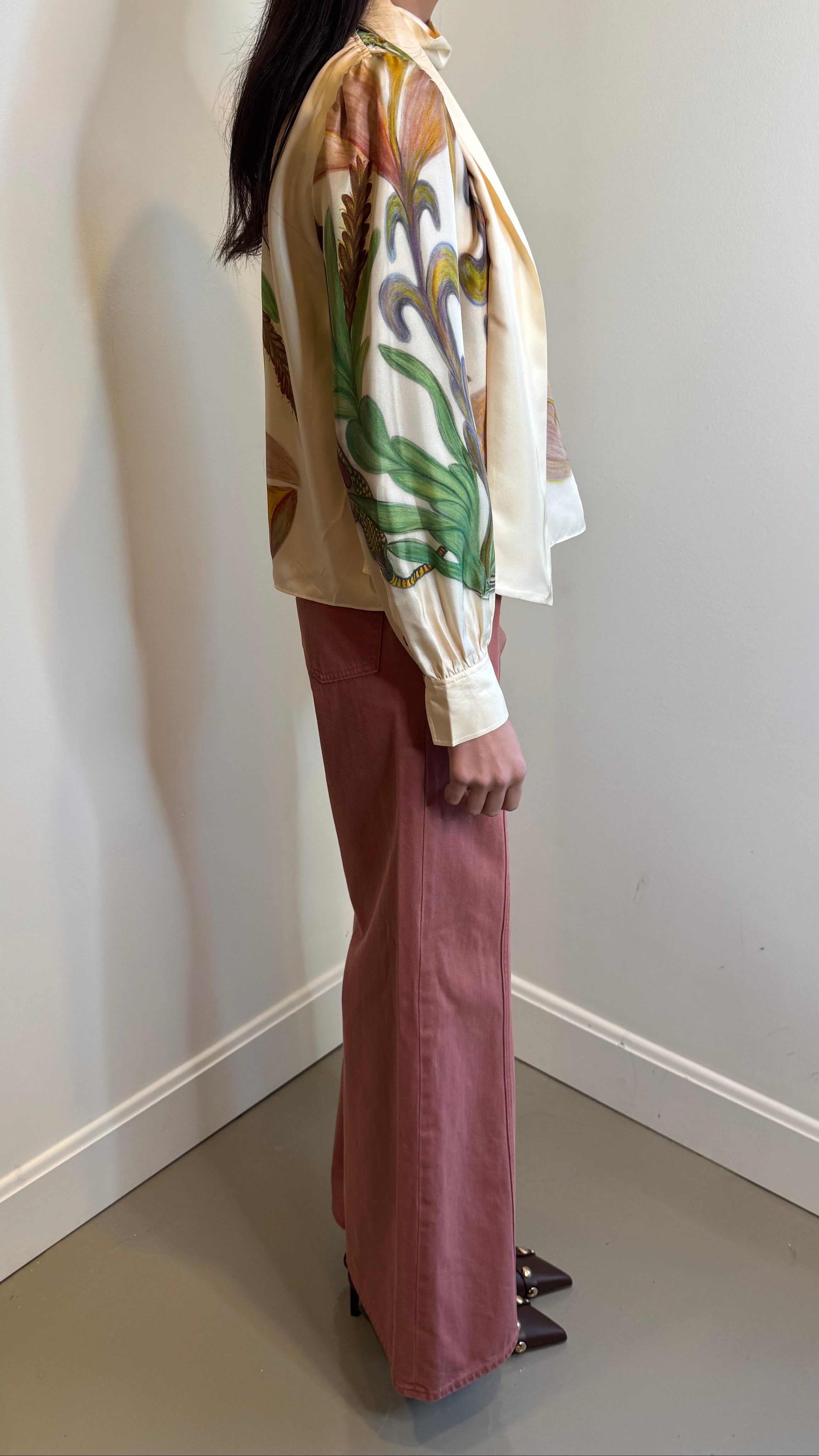 Ulla Johnson Ornament Tie Neck Blouse