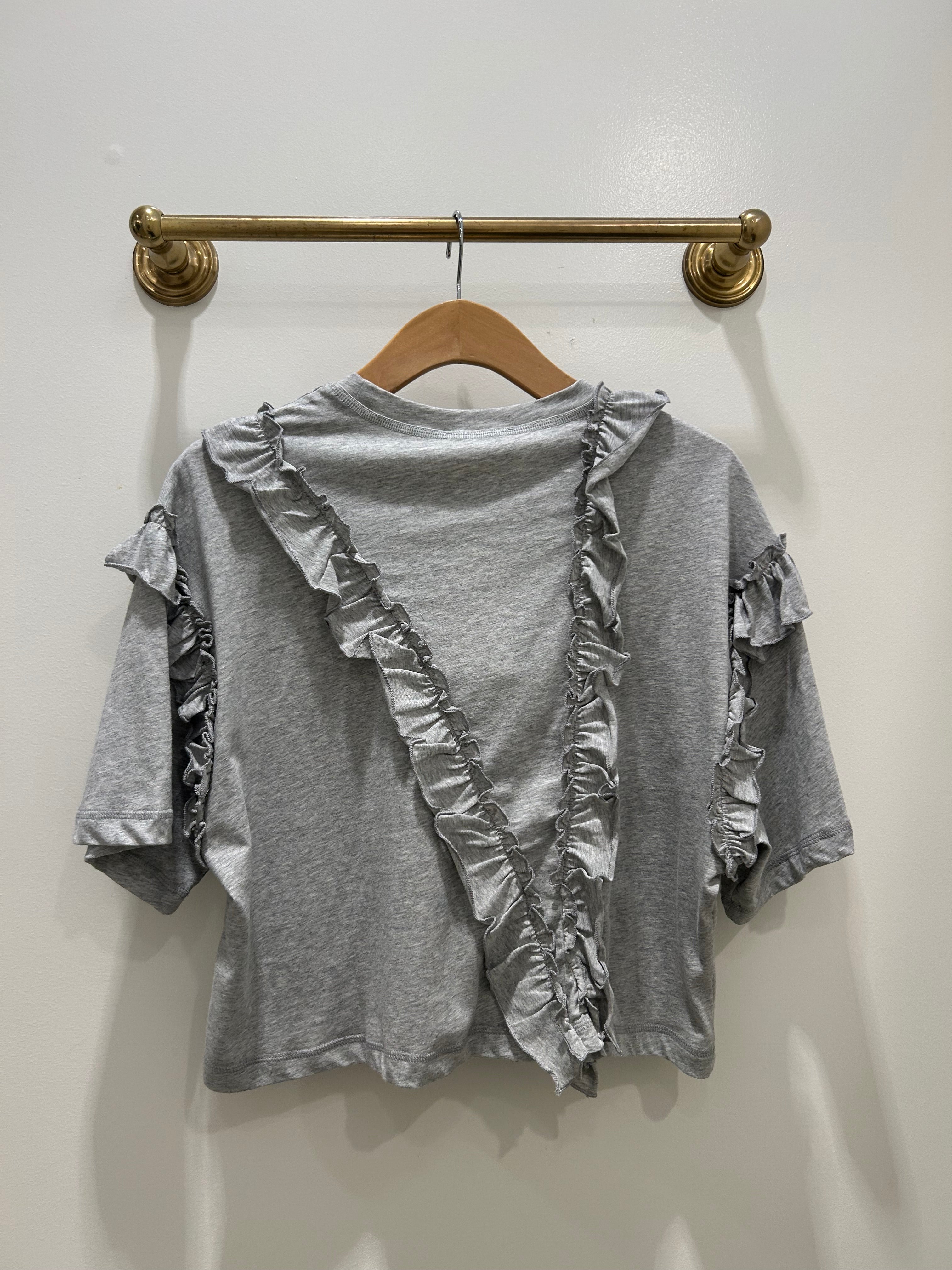 Ulla Johnson Sydney Short Sleeve Ruffle Tee
