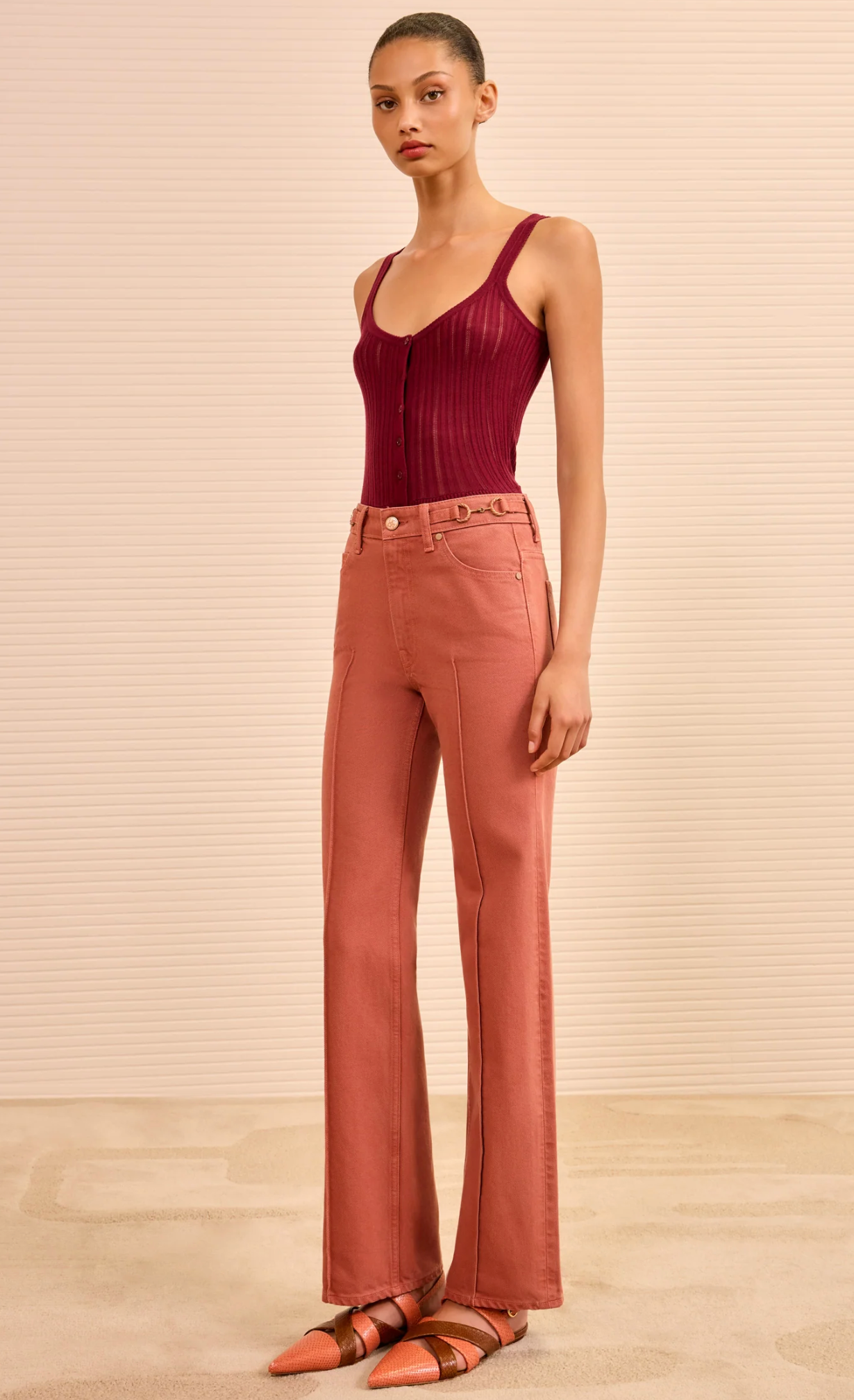 Ulla Johnson The Agatha Straight Leg Pintuck Jean