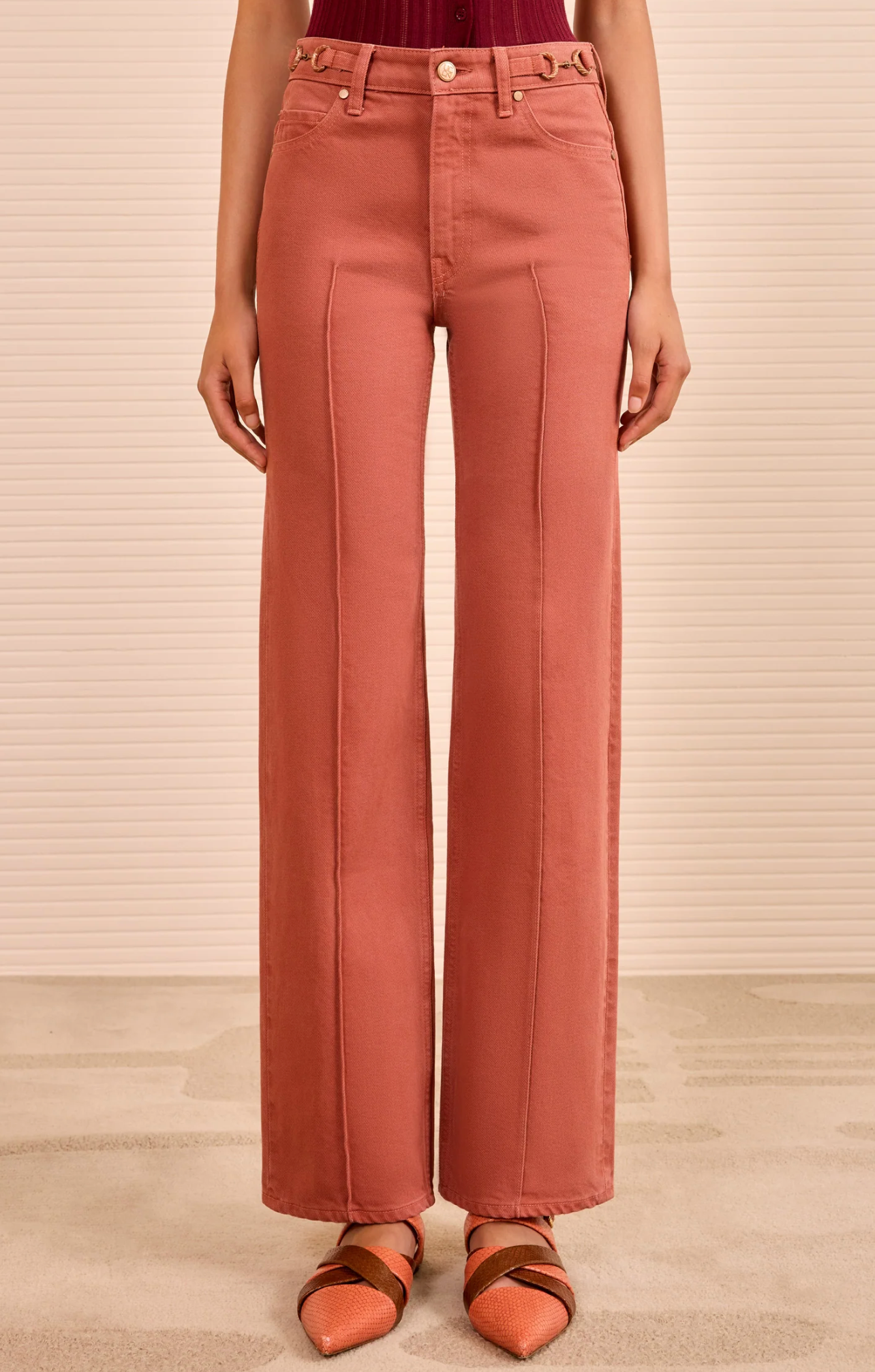 Ulla Johnson The Agatha Straight Leg Pintuck Jean