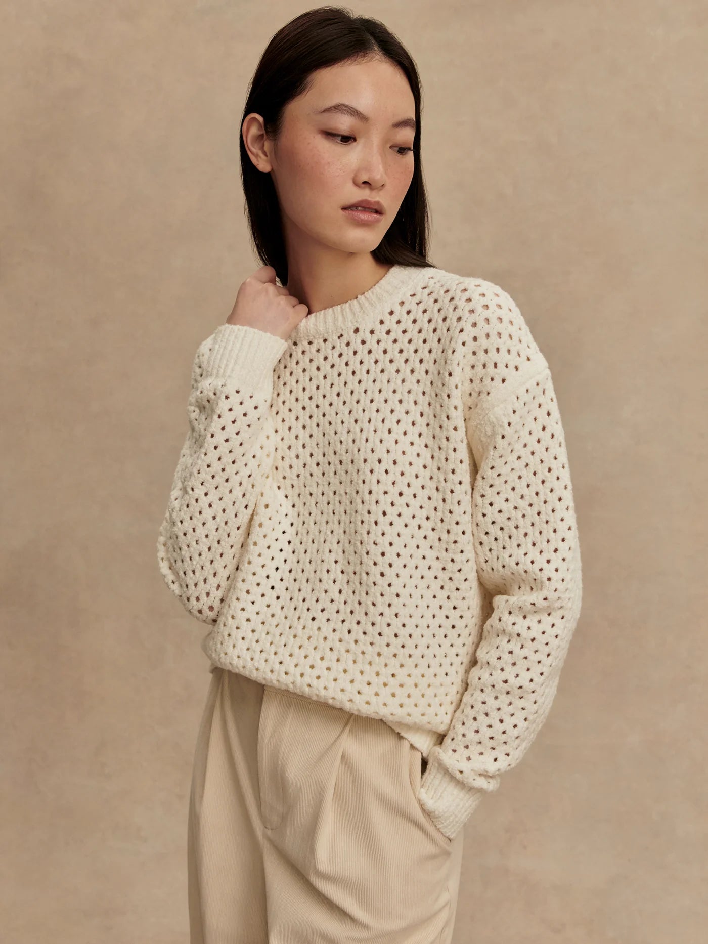 Varley Grady Boucle Knit Sweater