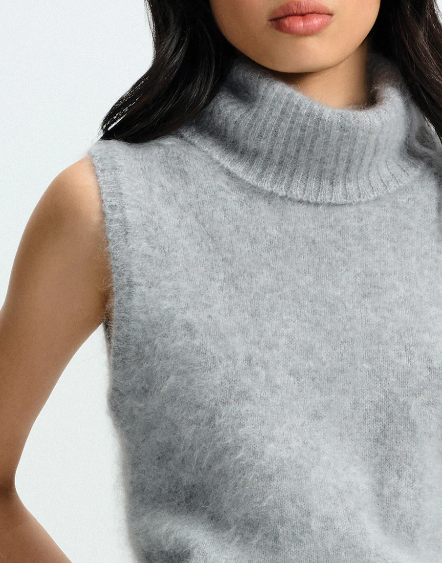 Veronica Beard Mazzy Brushed Cashmere Shell