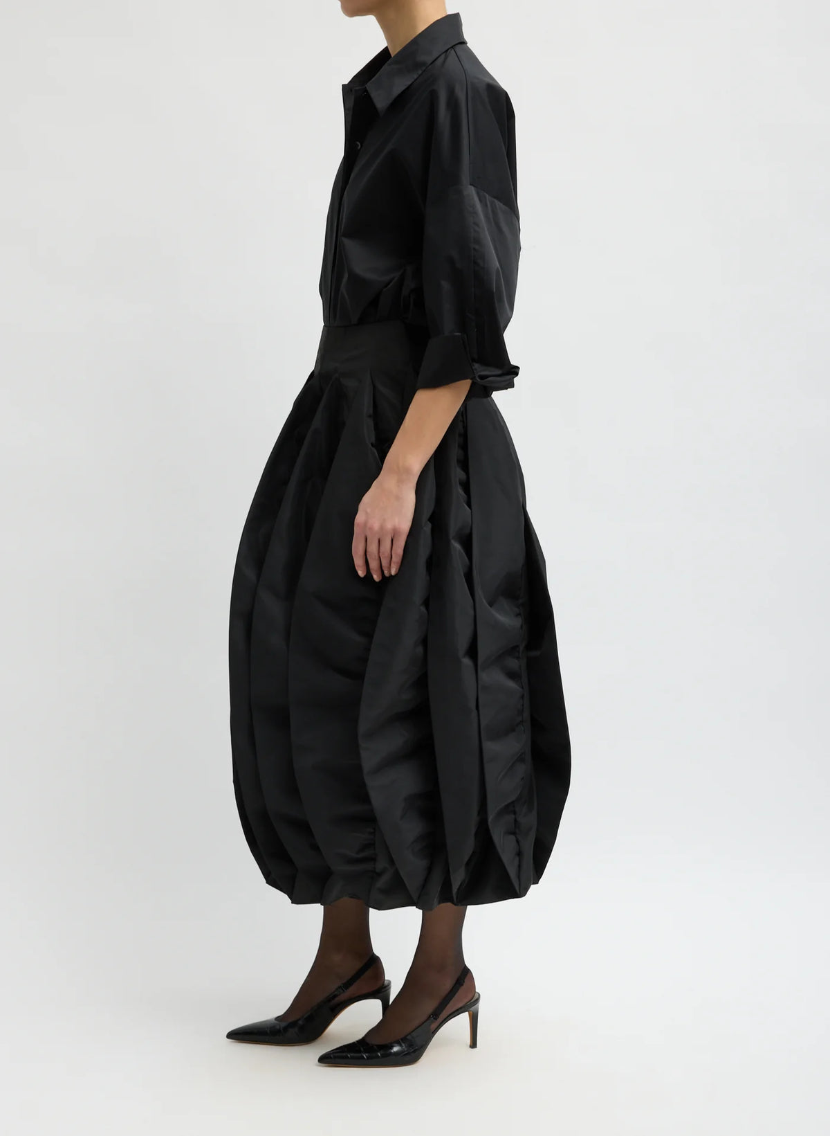 Tibi Recycled Italian Sporty Nylon Skirt