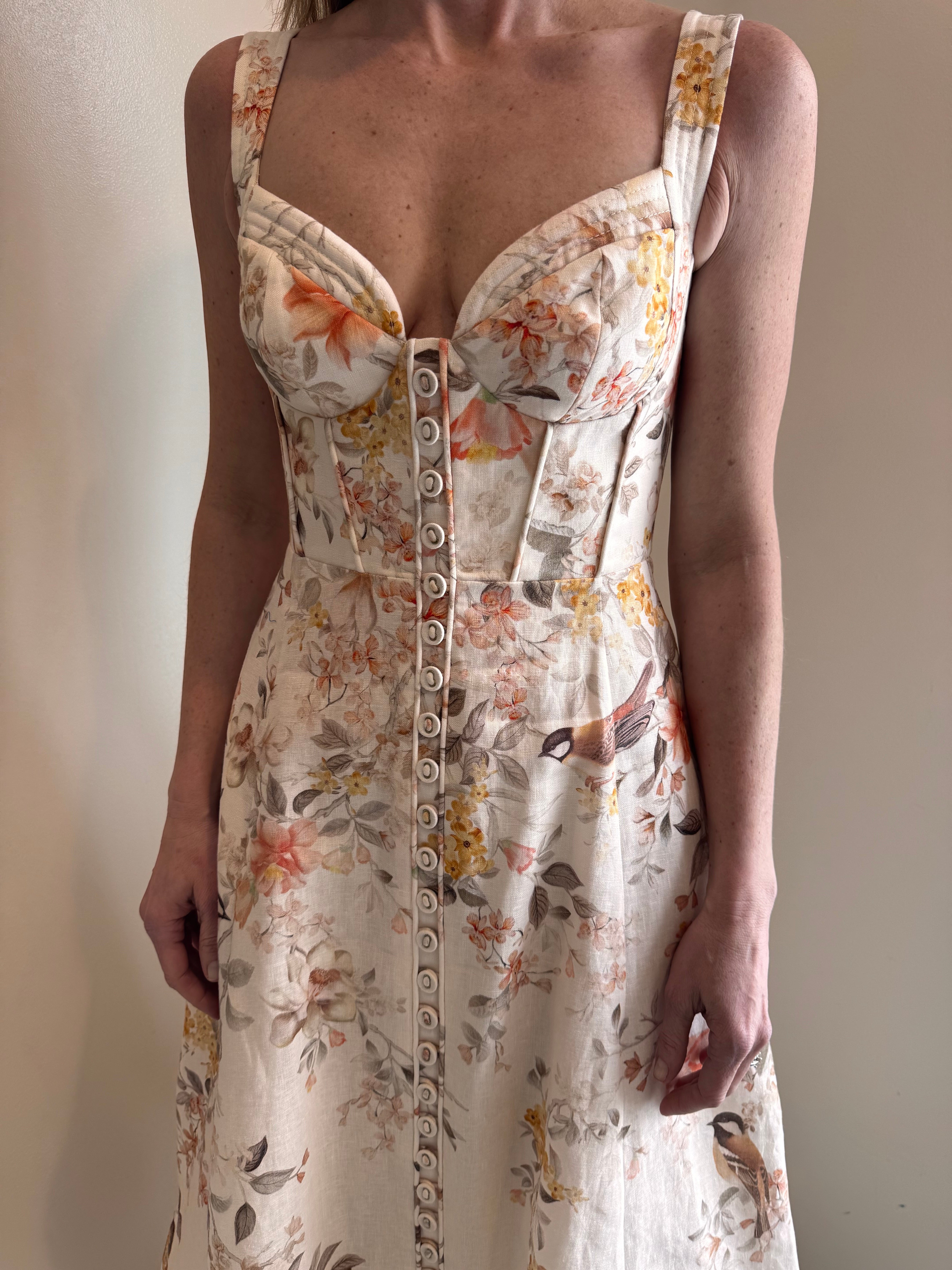 Zimmermann Luna Buttoned Picnic Dress