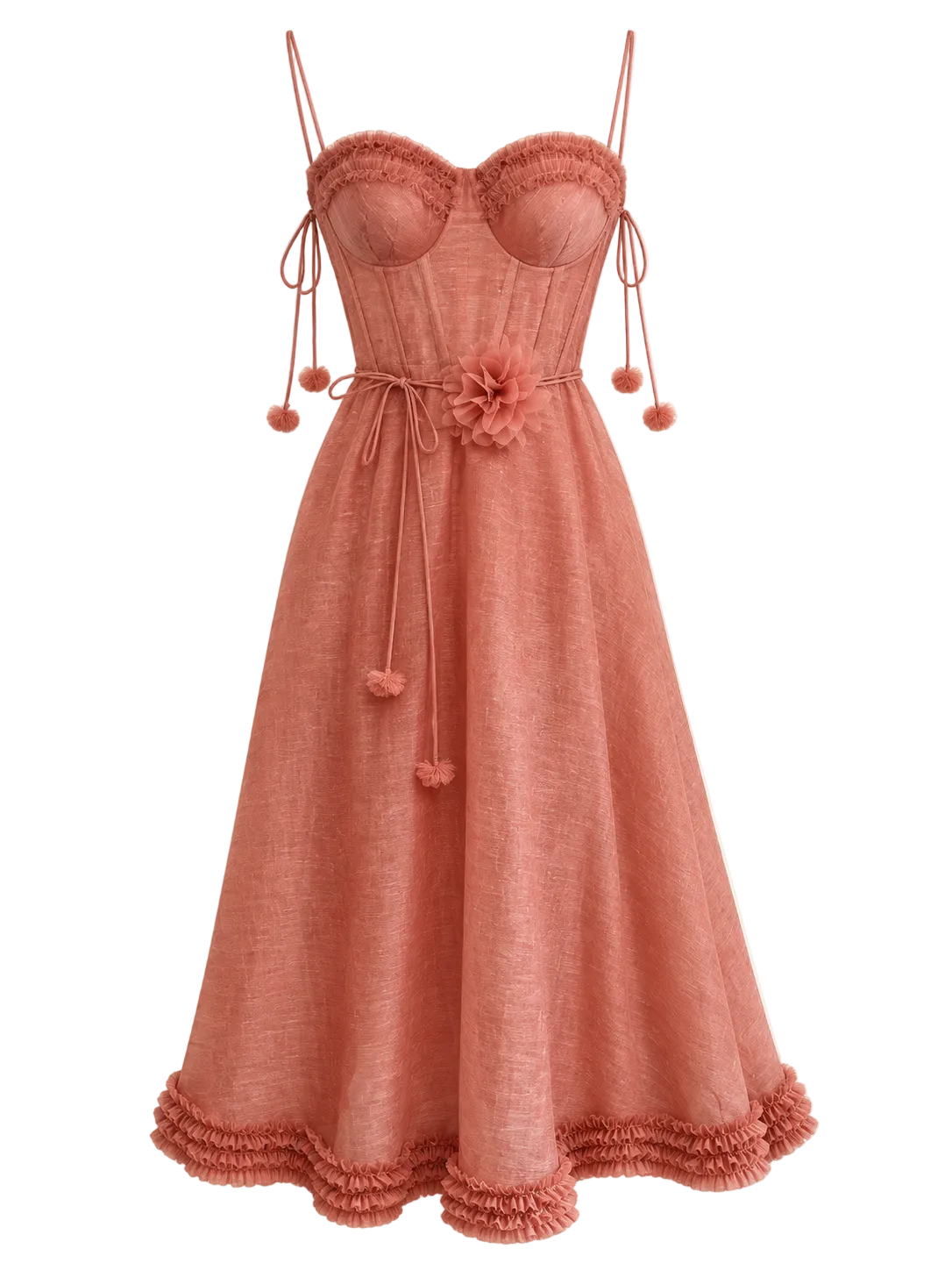 Zimmermann Luna Ruffle Midi Dress