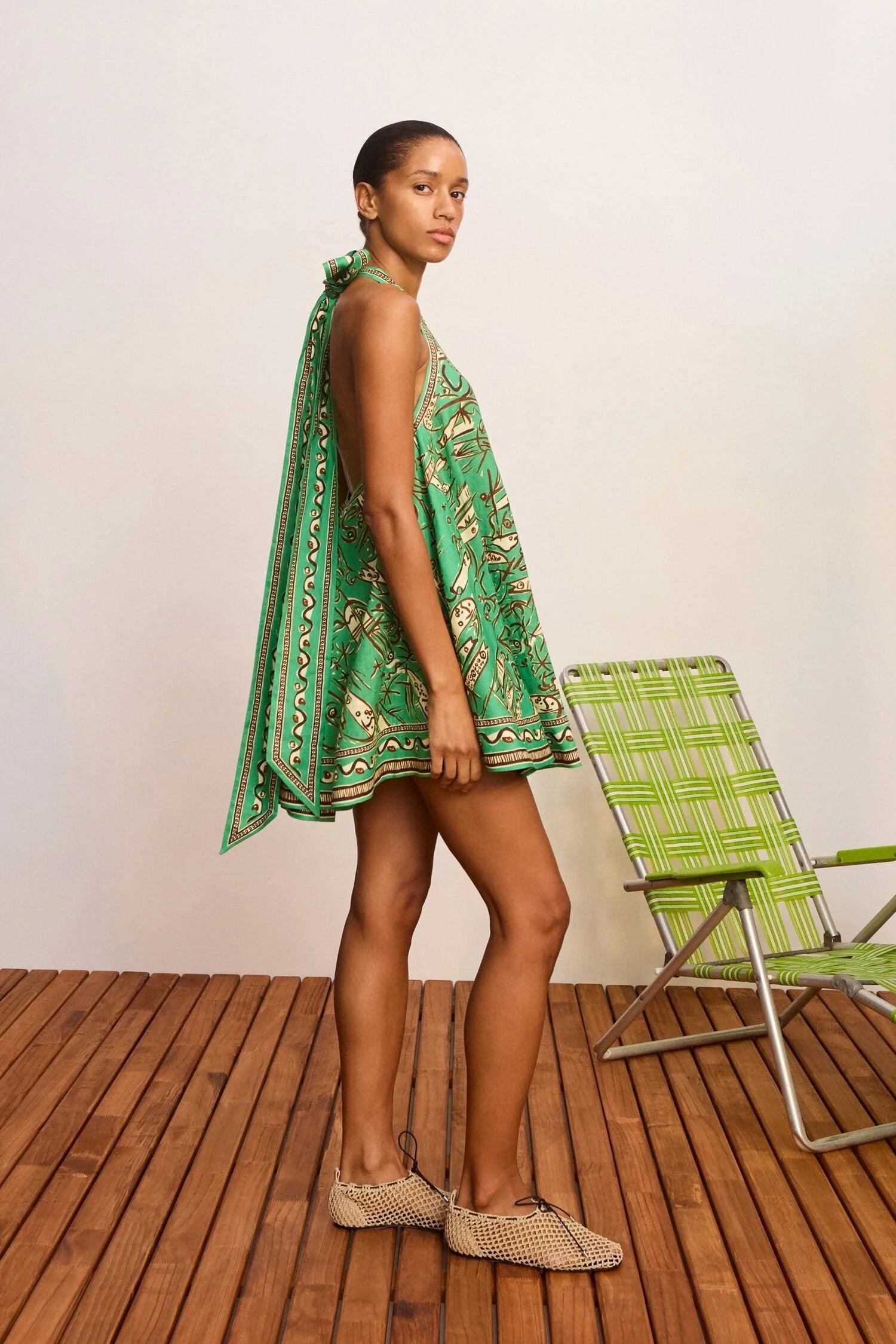 Alemais Fish Sticks Mini Dress