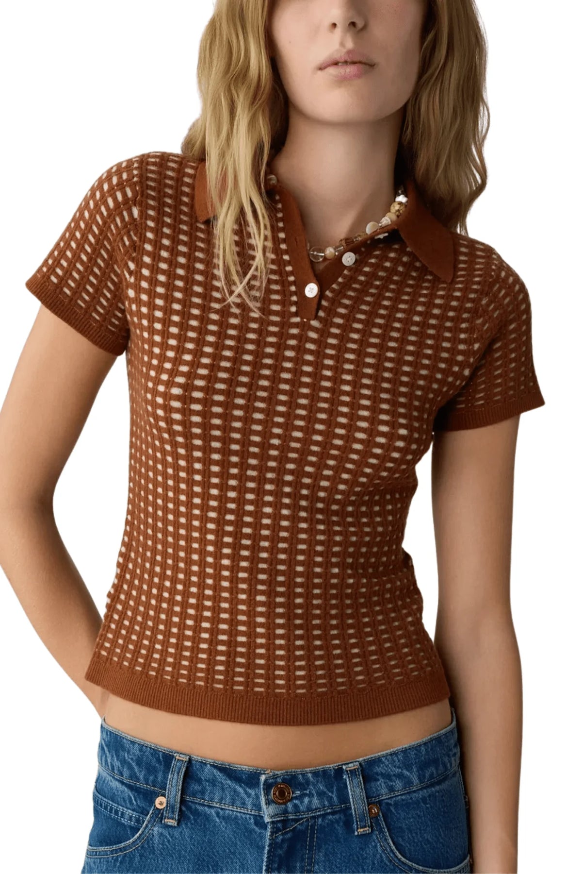 Guest In Residence Shrunken Waffle Polo