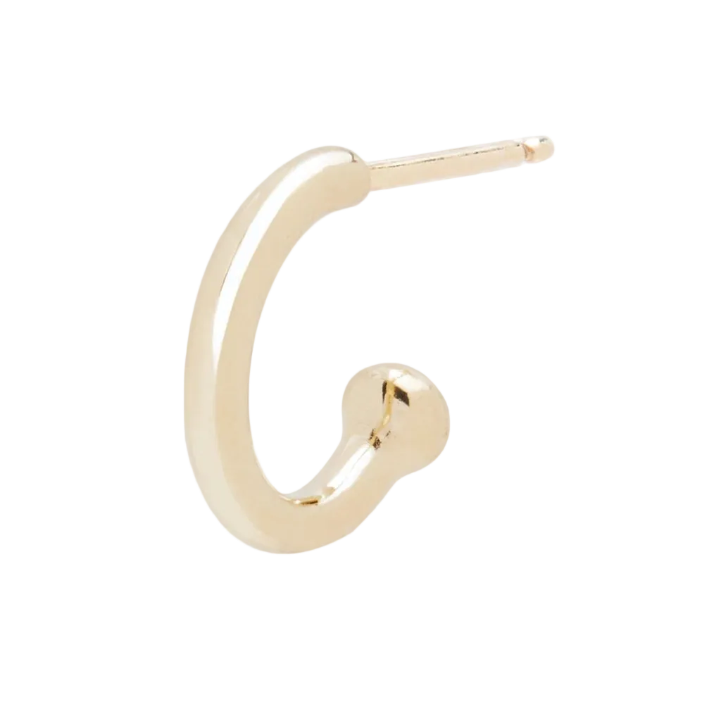 Scosha Single Gold Hinge Huggie