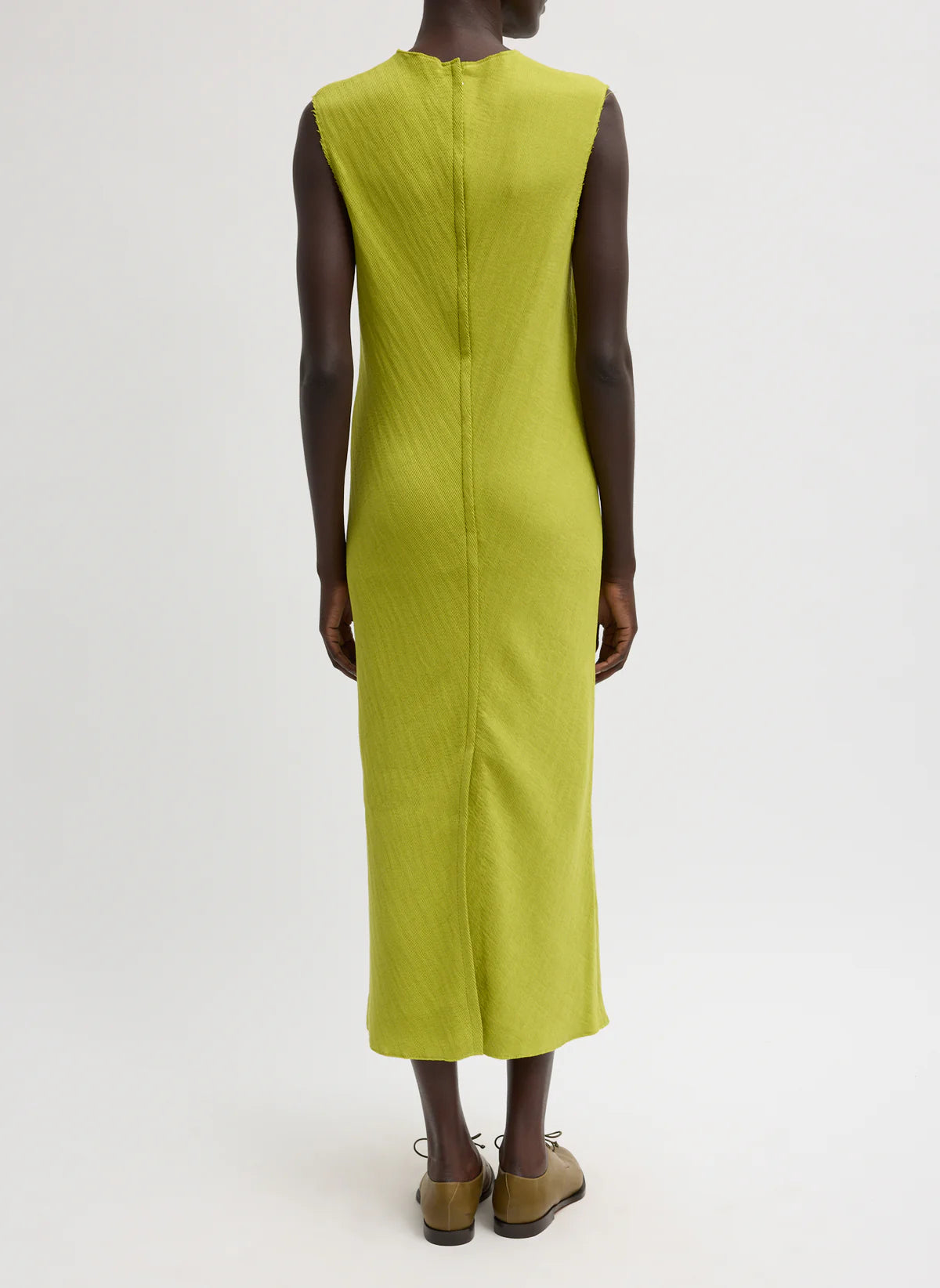 Tibi Plisse Sleeveless Bias Dress