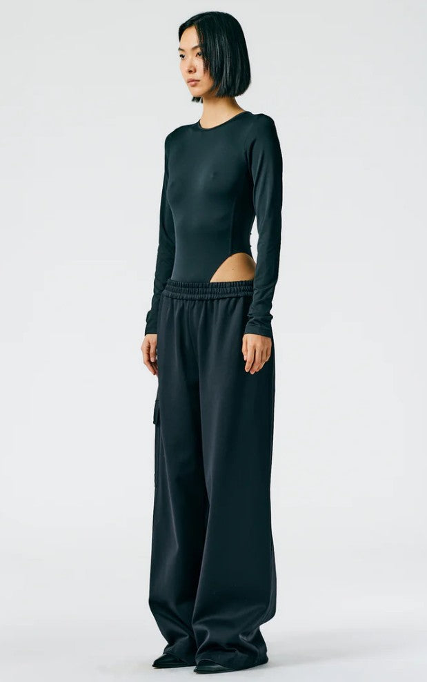 Tibi Active Knit Wide Leg Pull On Pant