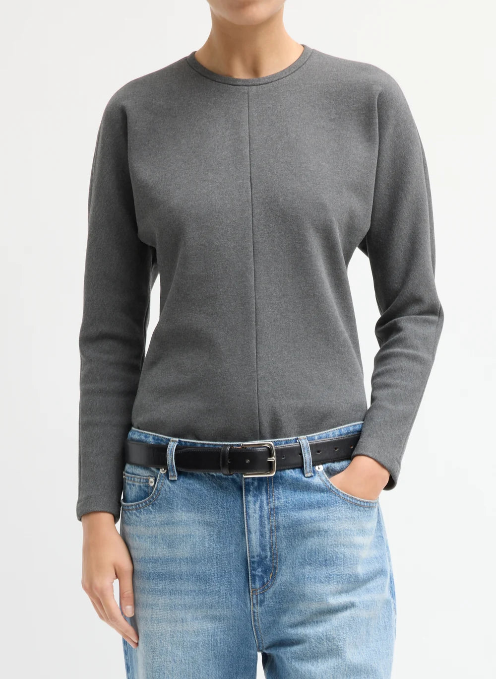 Tibi Luxe Crepe Knit Dolman Top