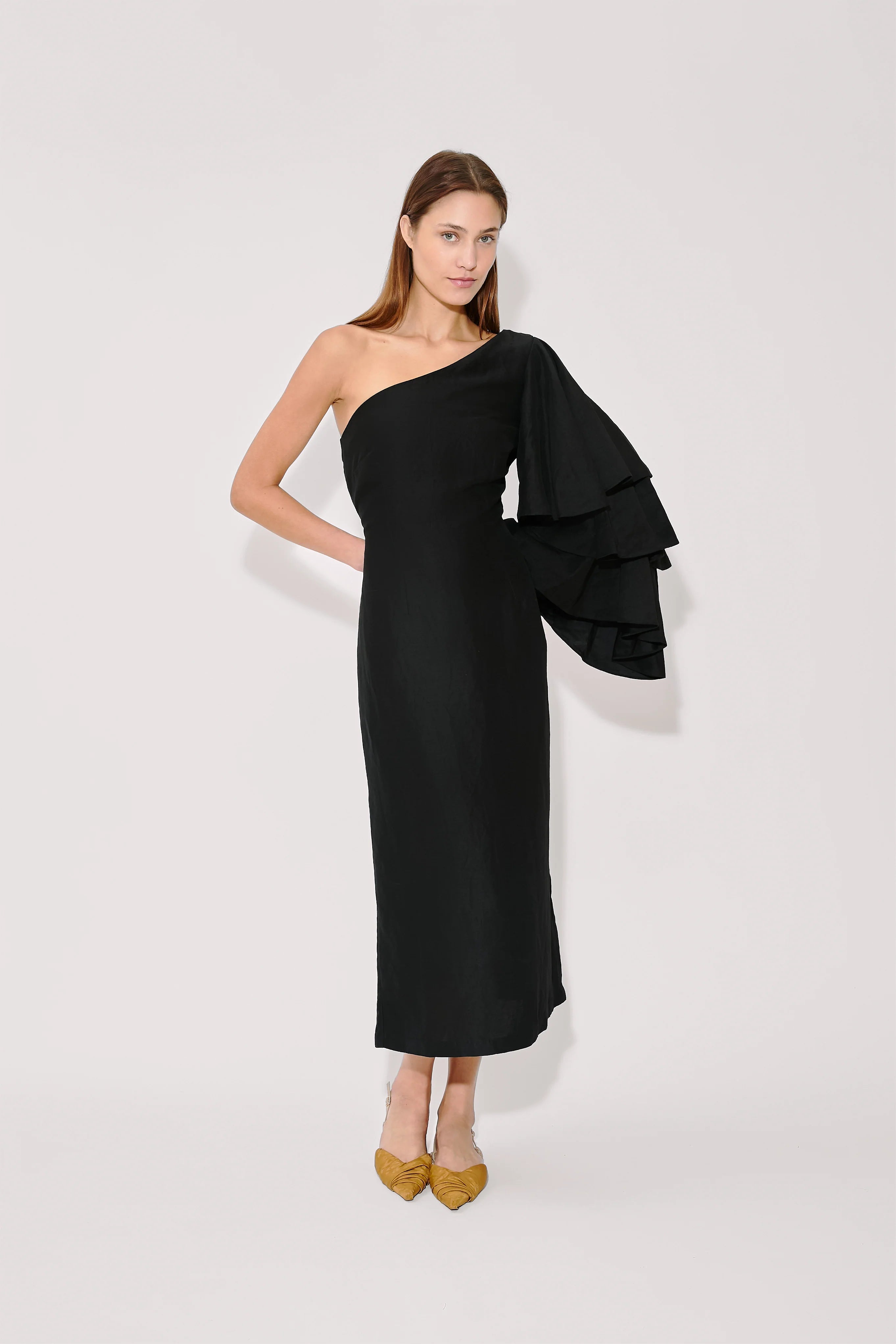 Rosie Assoulin Bidi Bidi Bom Bom Tea Length Dress