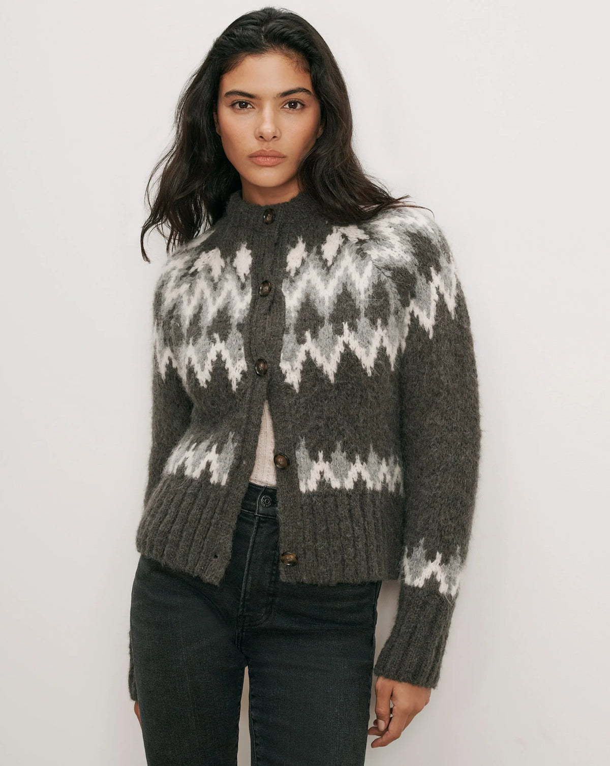 Veronica Beard Christina Fairisle Cardigan