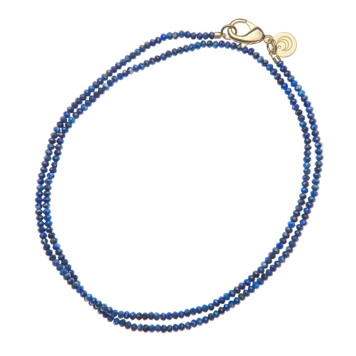 Jane Win Double Wrap Diamond Cut Beaded Necklace