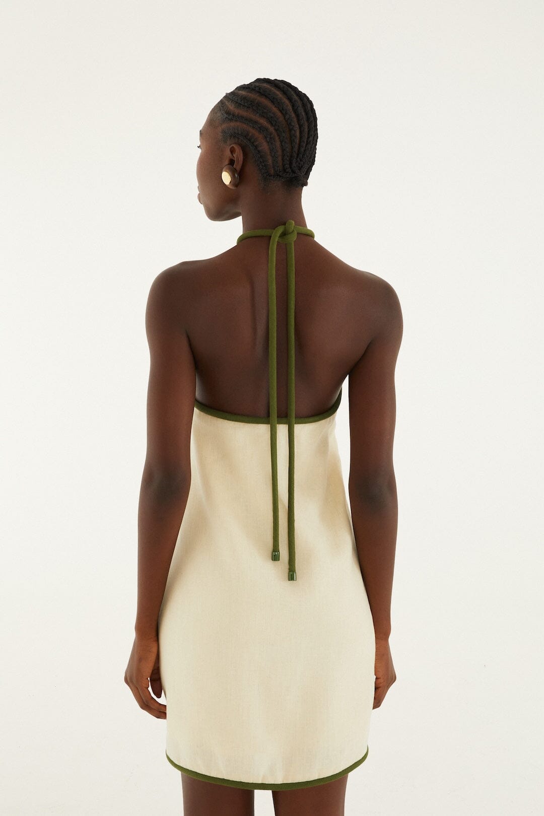 Farm Rio Sand Coconut Sleeveless Mini Dress