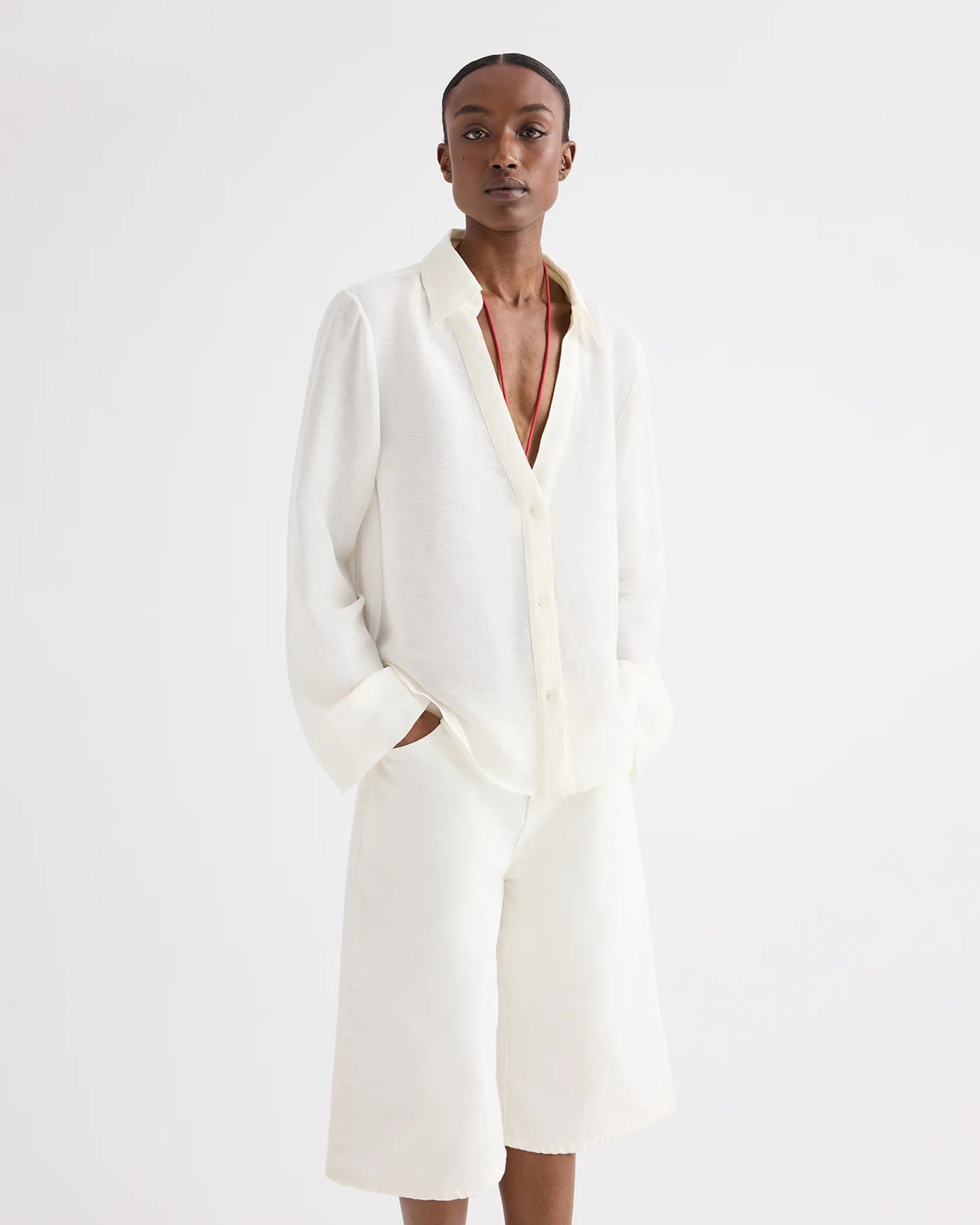 TWP Deep V Relaxed Shirt