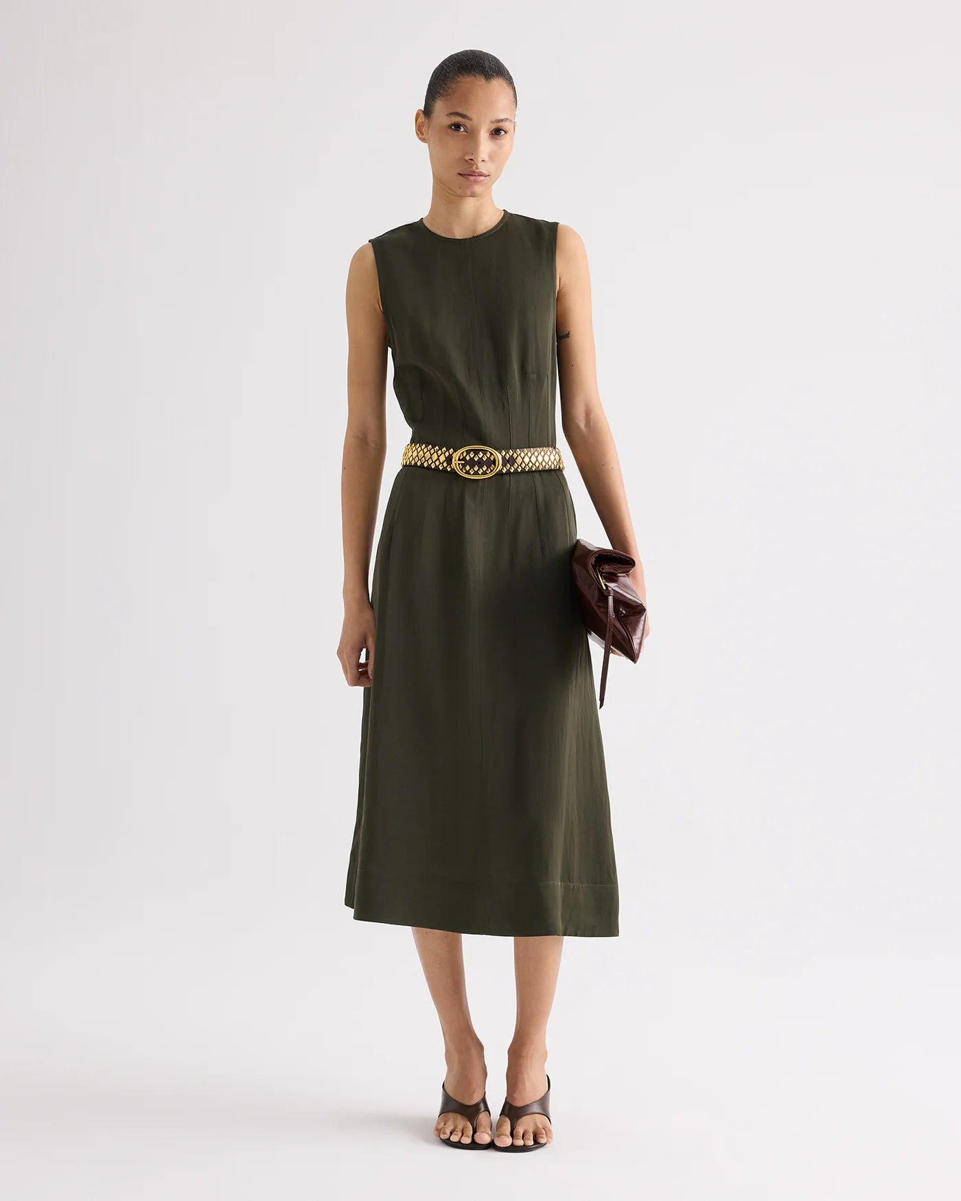 TWP Crew Neck Dress w/ Darts