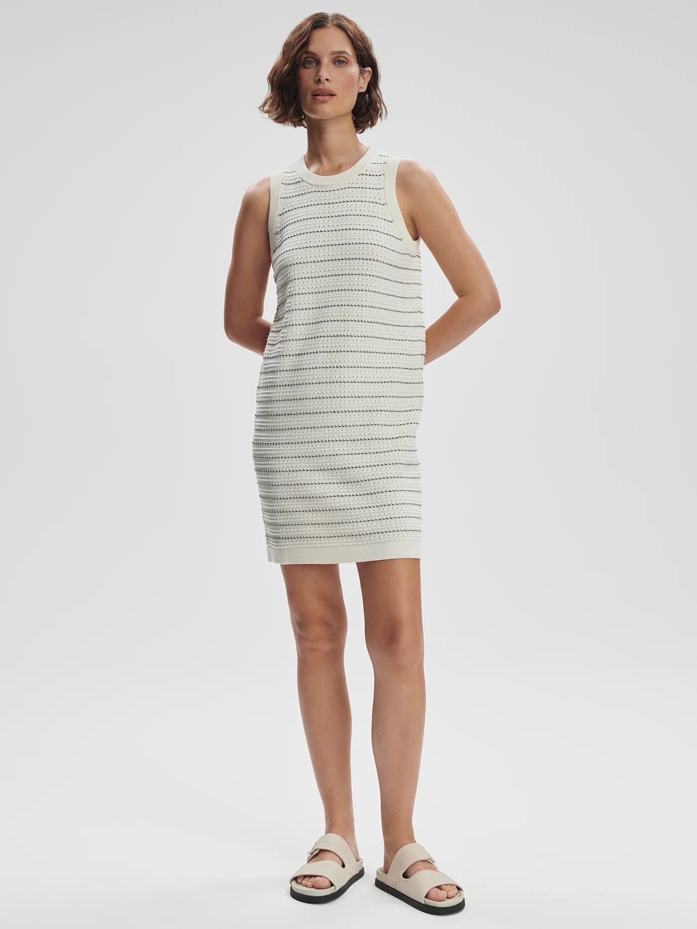 Varley Mindy Contrast Stitch Knit Dress