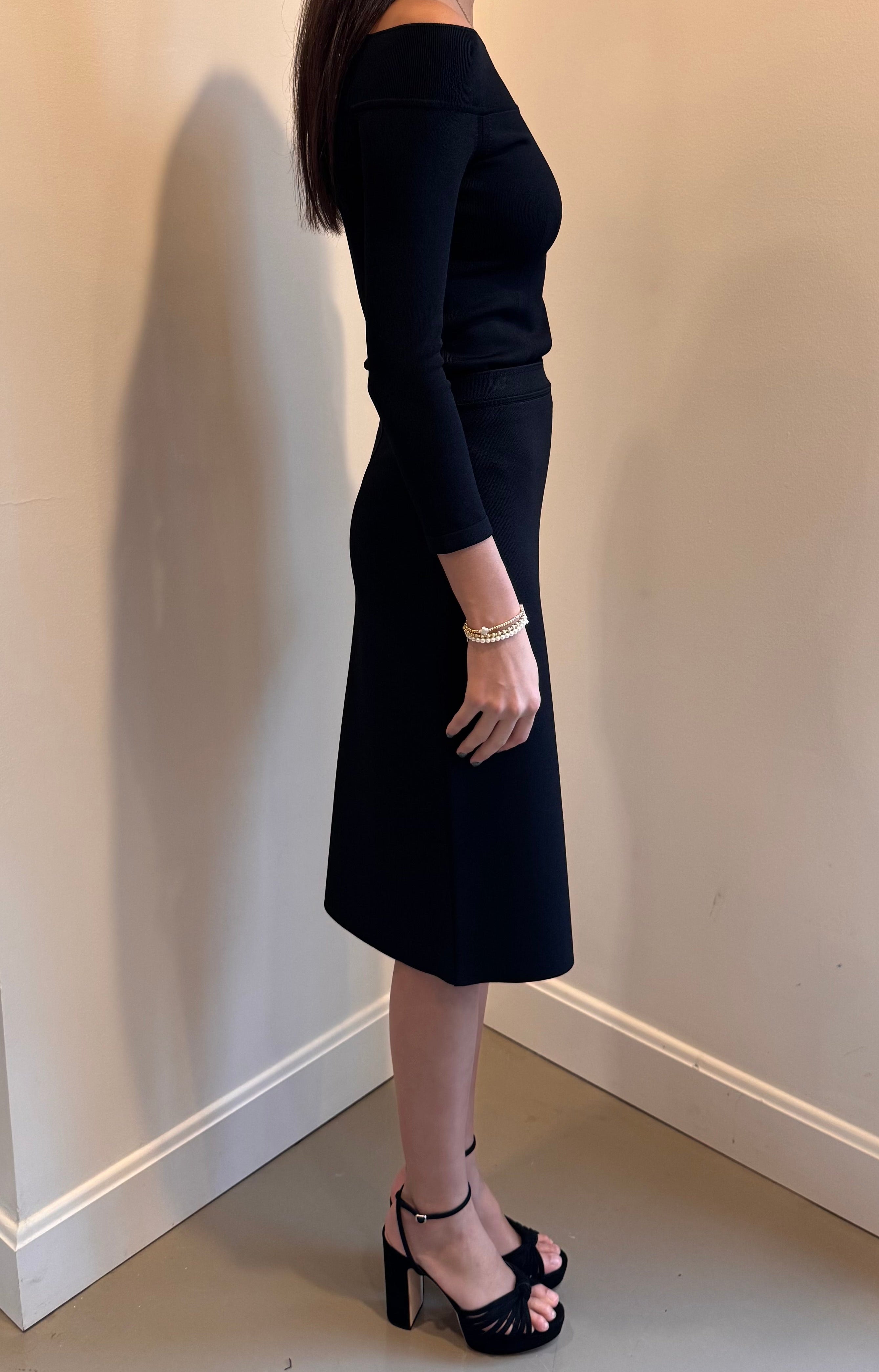 RVN Estelle Crepe Knit Pencil Skirt