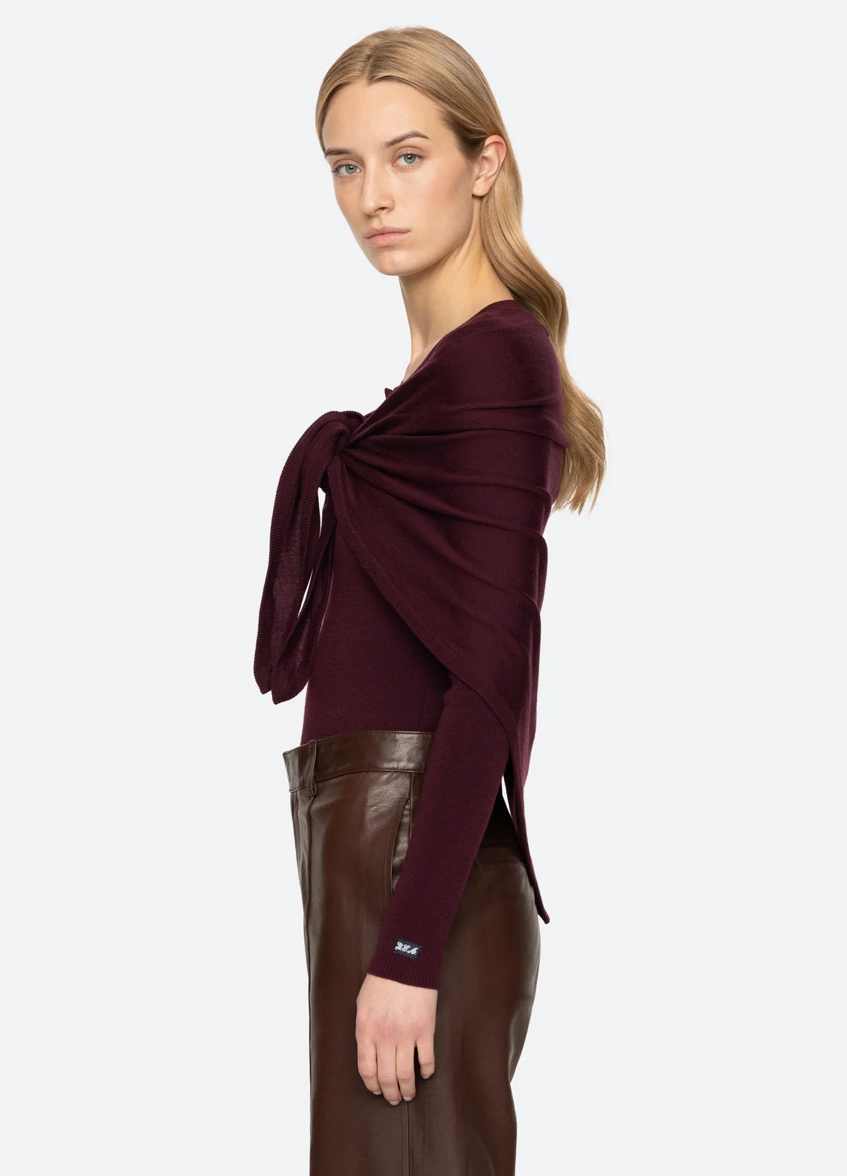 Sea Jane Henley Sweater w/ Scarf