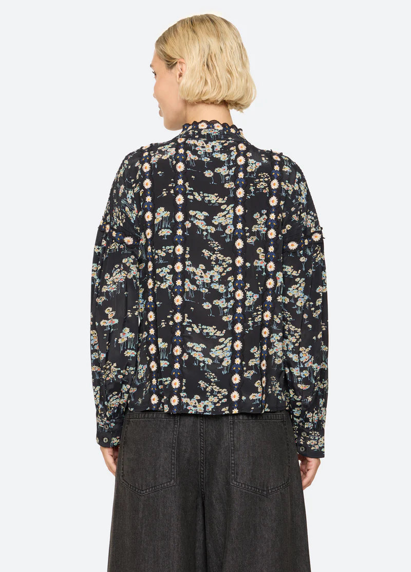 Sea Mona Print Long Sleeve Top