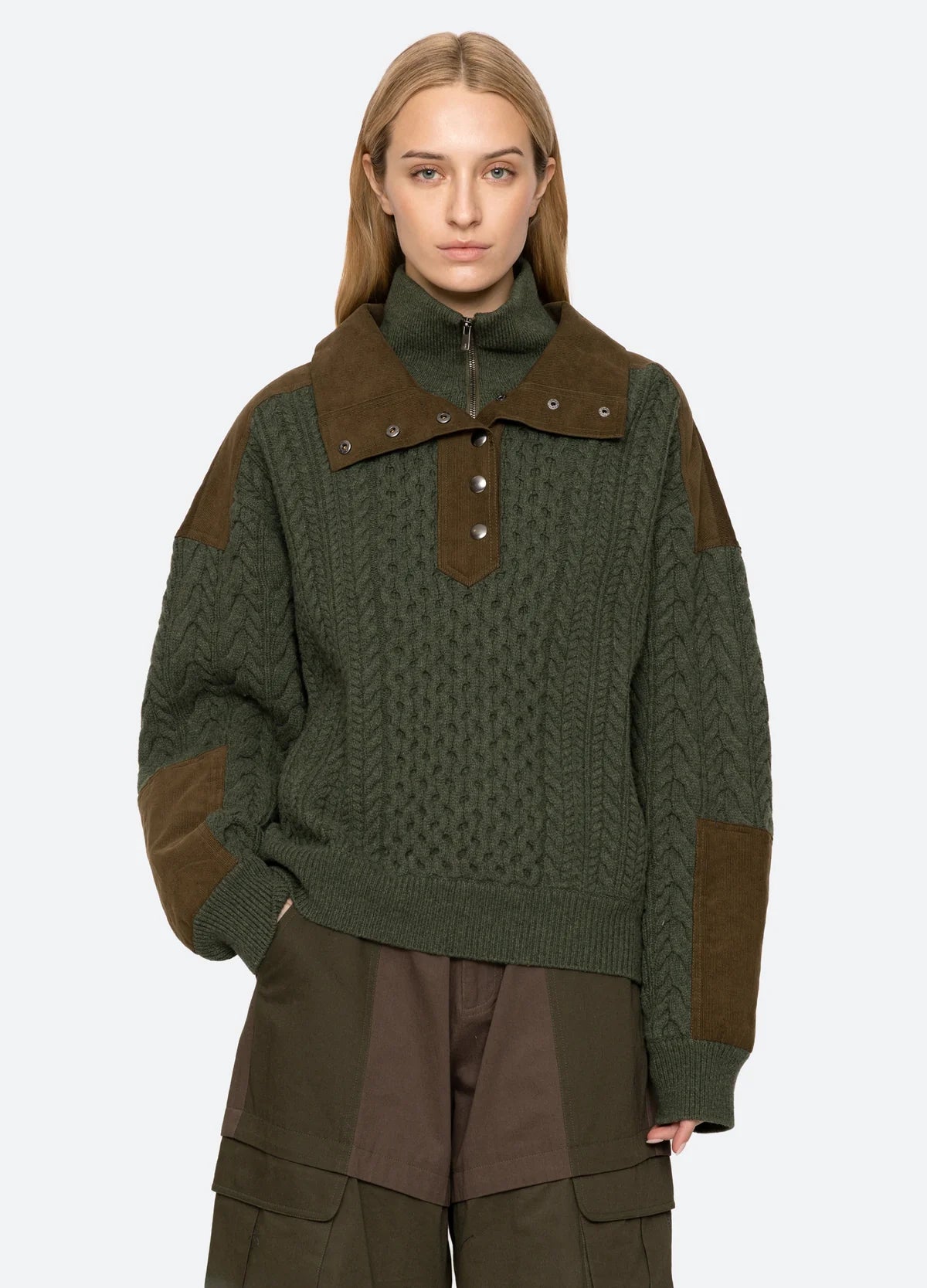 Sea Allen Cable Half Zip Sweater