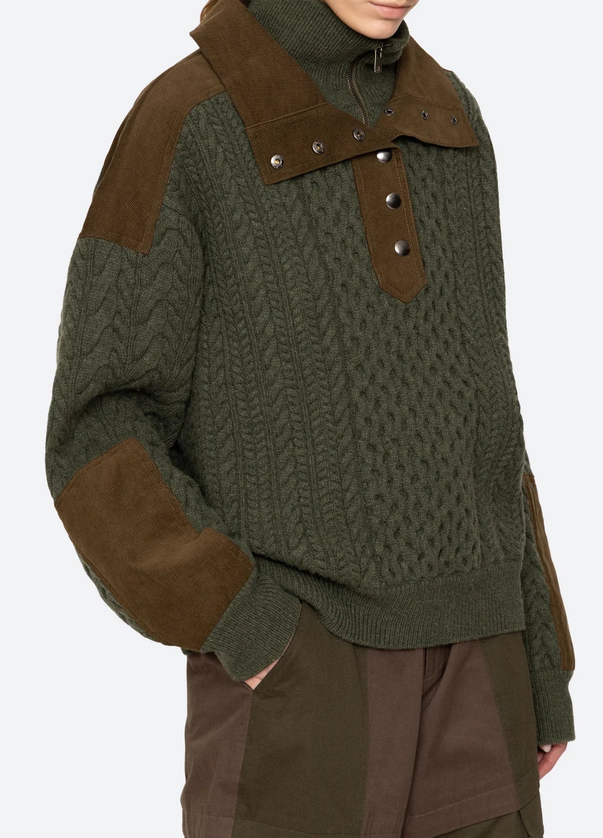 Sea Allen Cable Half Zip Sweater