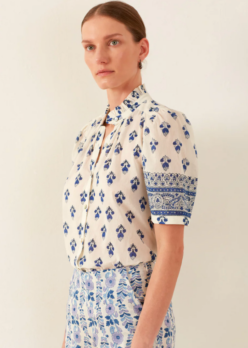 Alix of Bohemia Winnie Indigo Bhutti Shirt